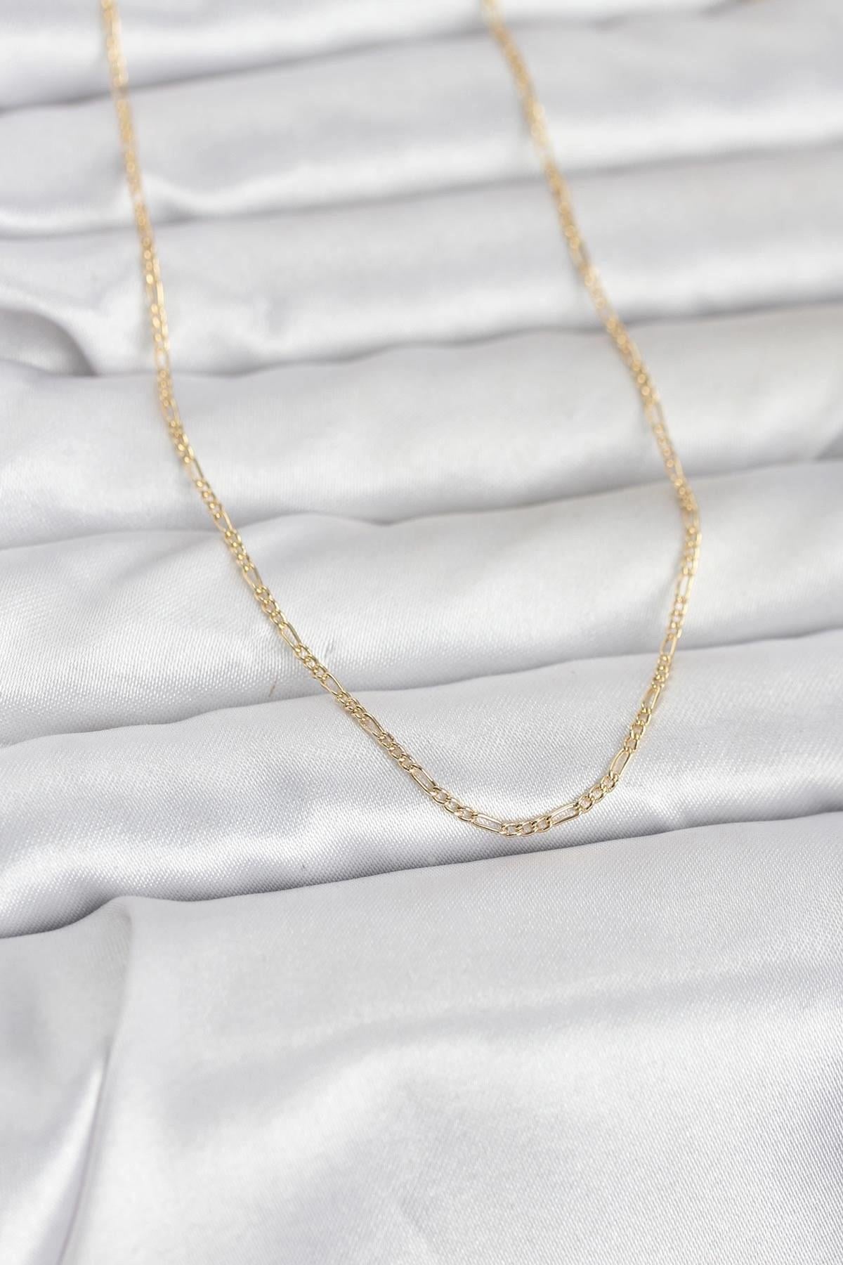 Mey İthalat® CM 14K Gold Renk 60 cm Zincirli Kadın Kolye