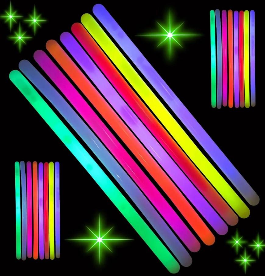 Mey İthalat® Karanlıkta Parlayan Fosforlu Glow  Kalın Çubuk 30 cm 1 Adet