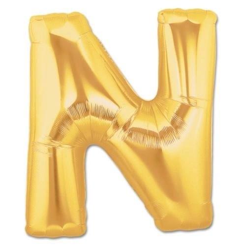 Mey İthalat® N Harf Folyo Balon Altın Renk  40 inç