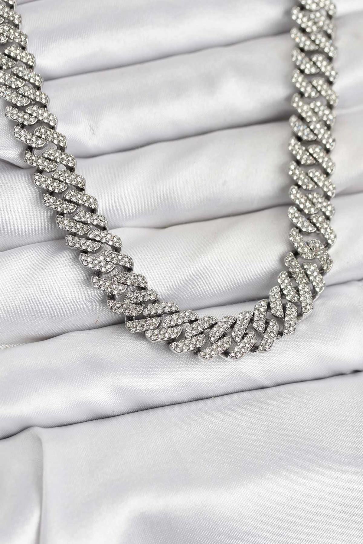 Mey İthalat® Pirinç Cuba Chain Gurmet Model Kolye