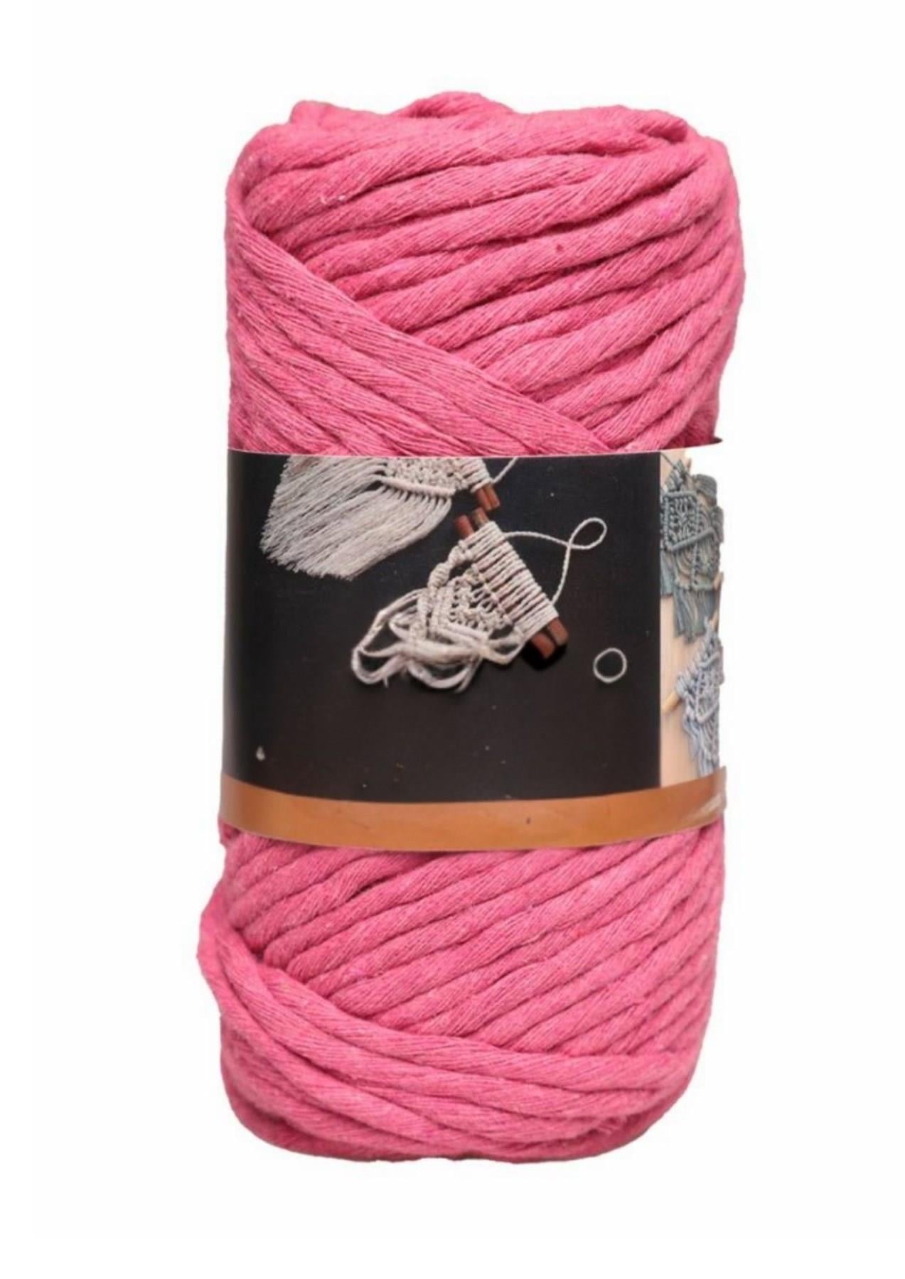Pamuk Makrome 4 Mm İp Şeker Pembe