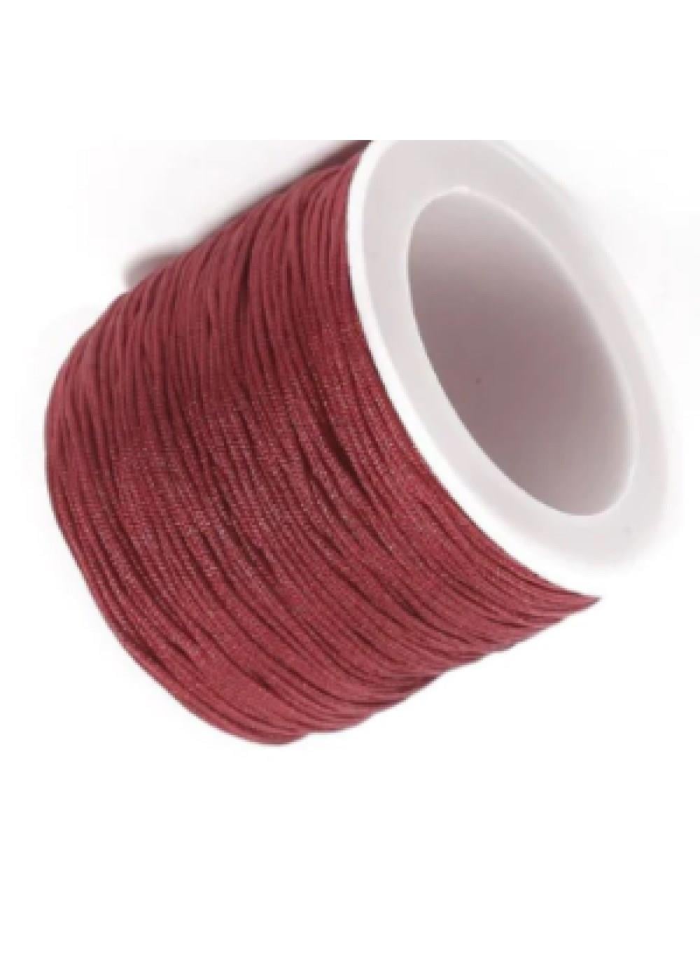 Paraşüt İpi, Bileklik-kolye Örgü İpi 1 Mm 50 Metre Bordo
