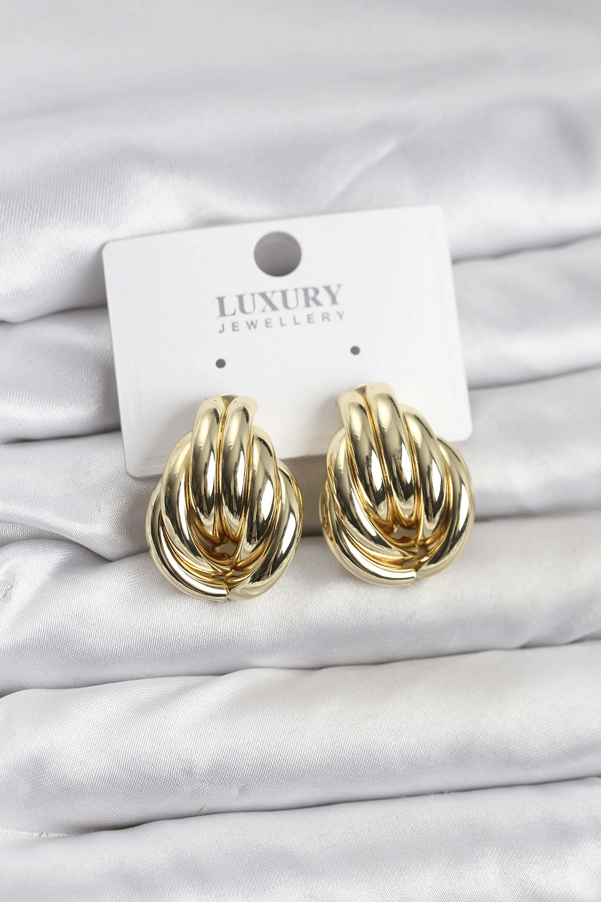 Pirinç Gold Renk Vintage Kadın Küpe