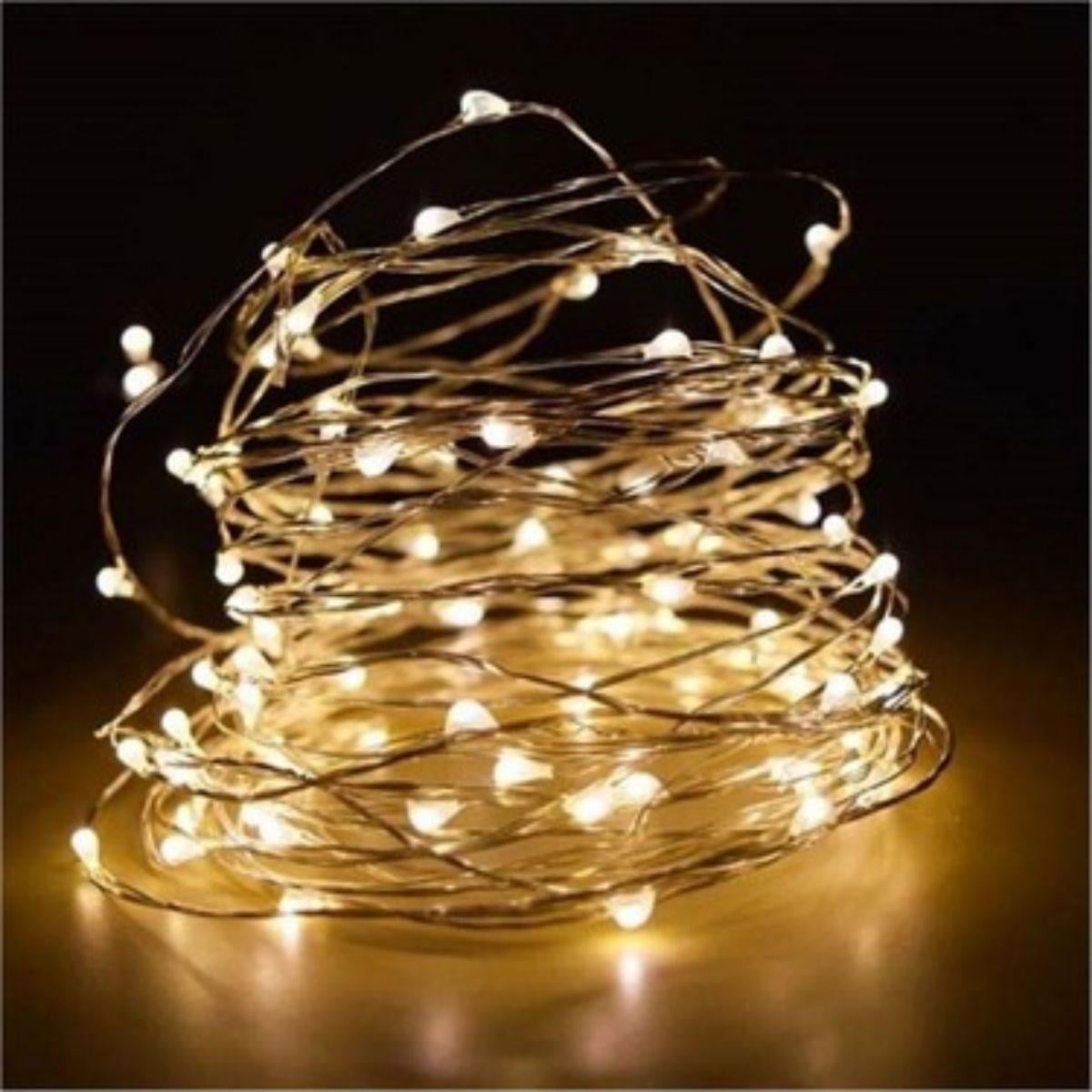 Sarı Peri LED Flaşlı Işık – 10 Metre Dekoratif Oda ve Organizasyon Aydınlatması