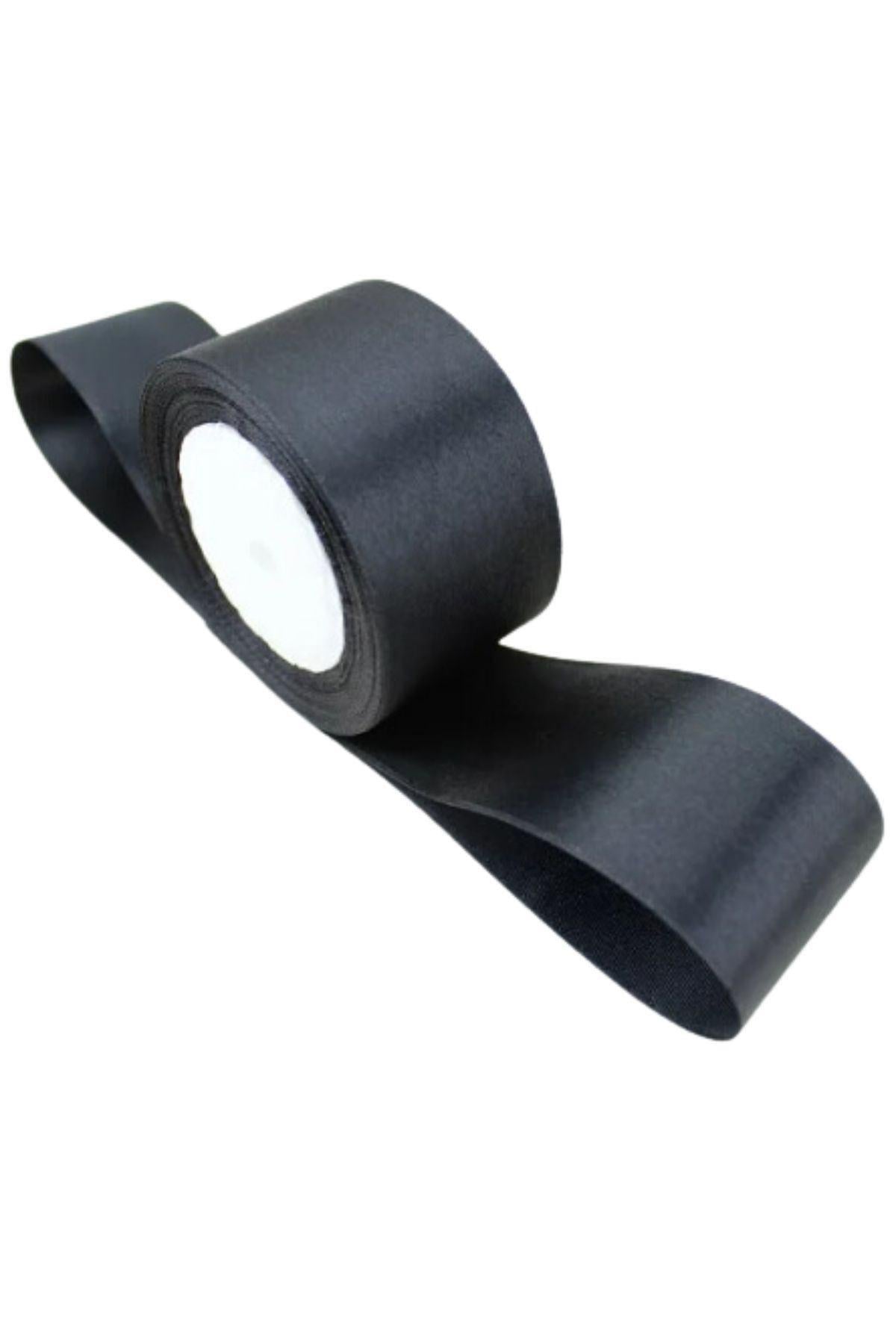 Saten Kurdele 6 Cm Siyah 1 Metre