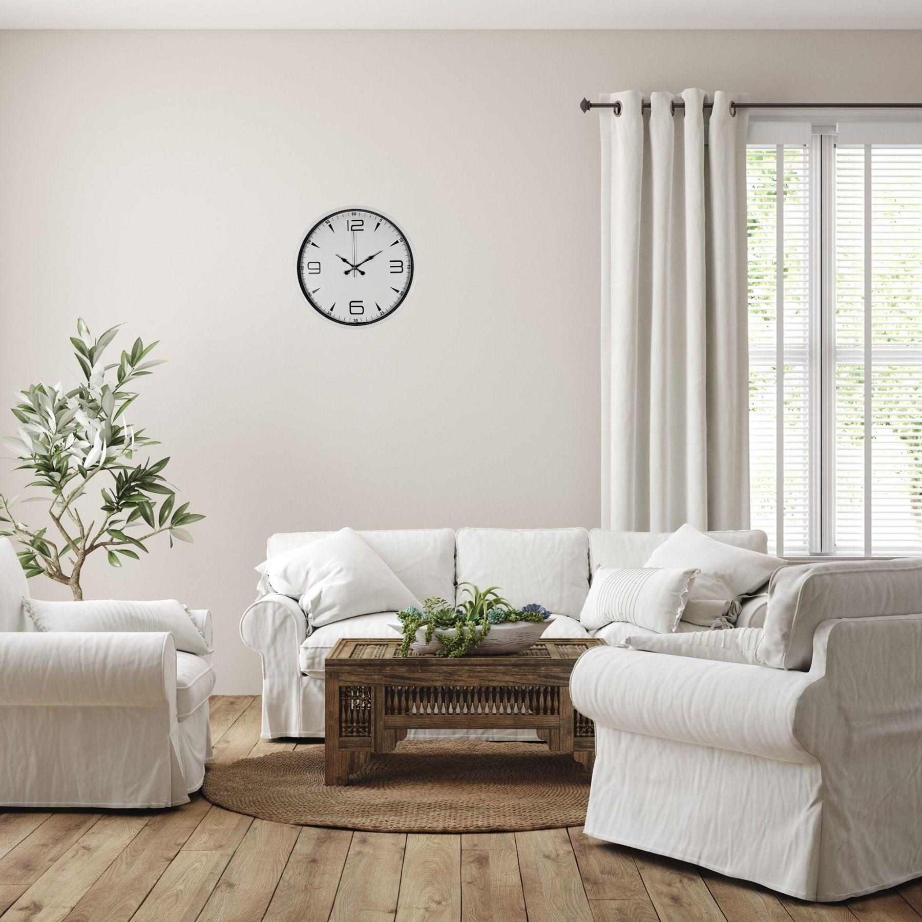 Soft Beyaz 36 Cm Dekoratif Duvar Saati