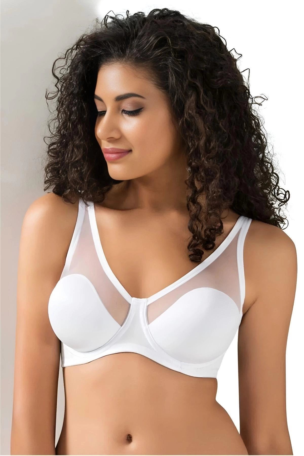 Tül Kaplı Soft C-cup Sütyen Kadın 9200