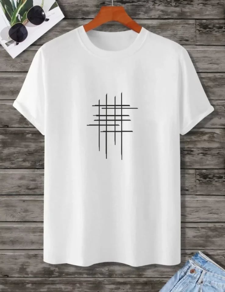 Unisex Baskılı Oversize T-shirt - Beyaz