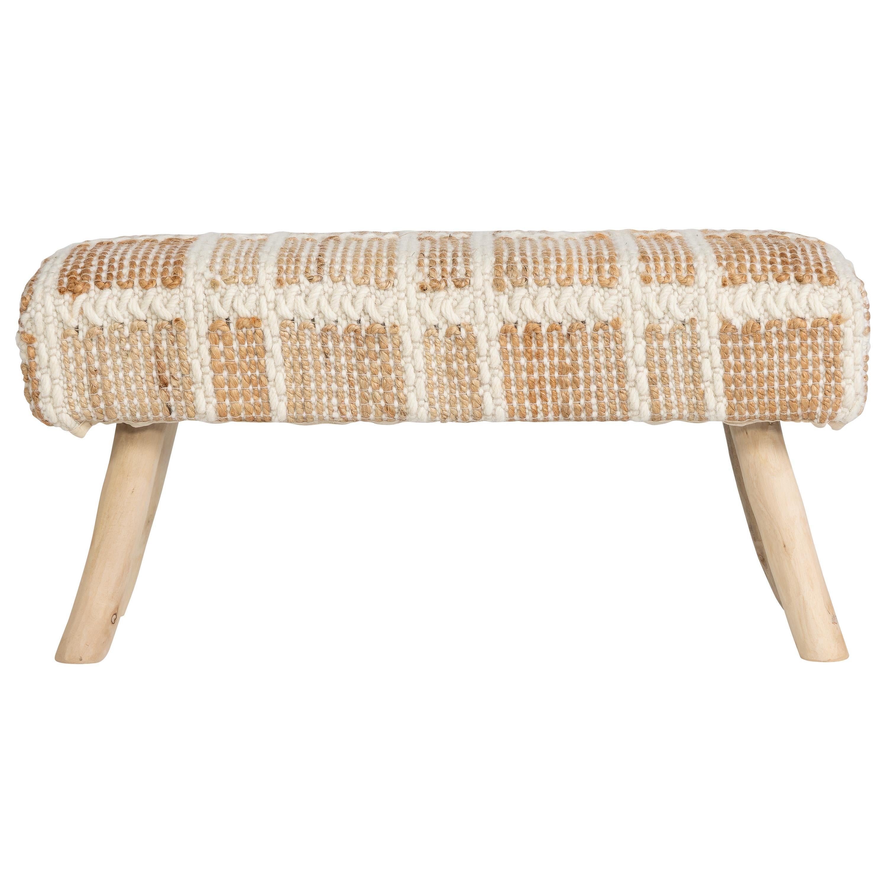 Bench  Naturel / Fildişi 80 cm x 30 cm x 40 cm