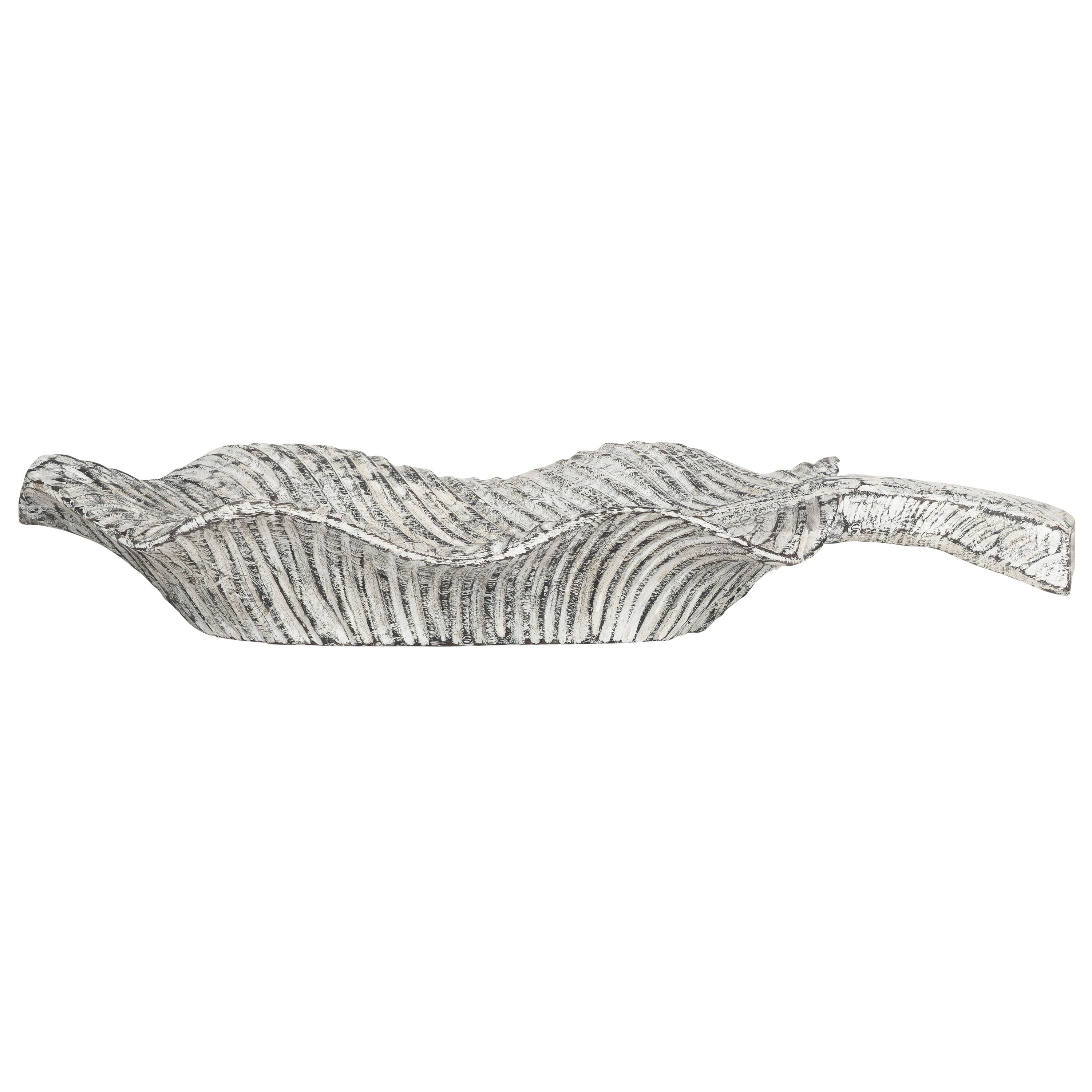 Dekoratif Gondol Leaf Teak Siyah Ağırtılmış 65/63 cm x 28 cm x 10 cm