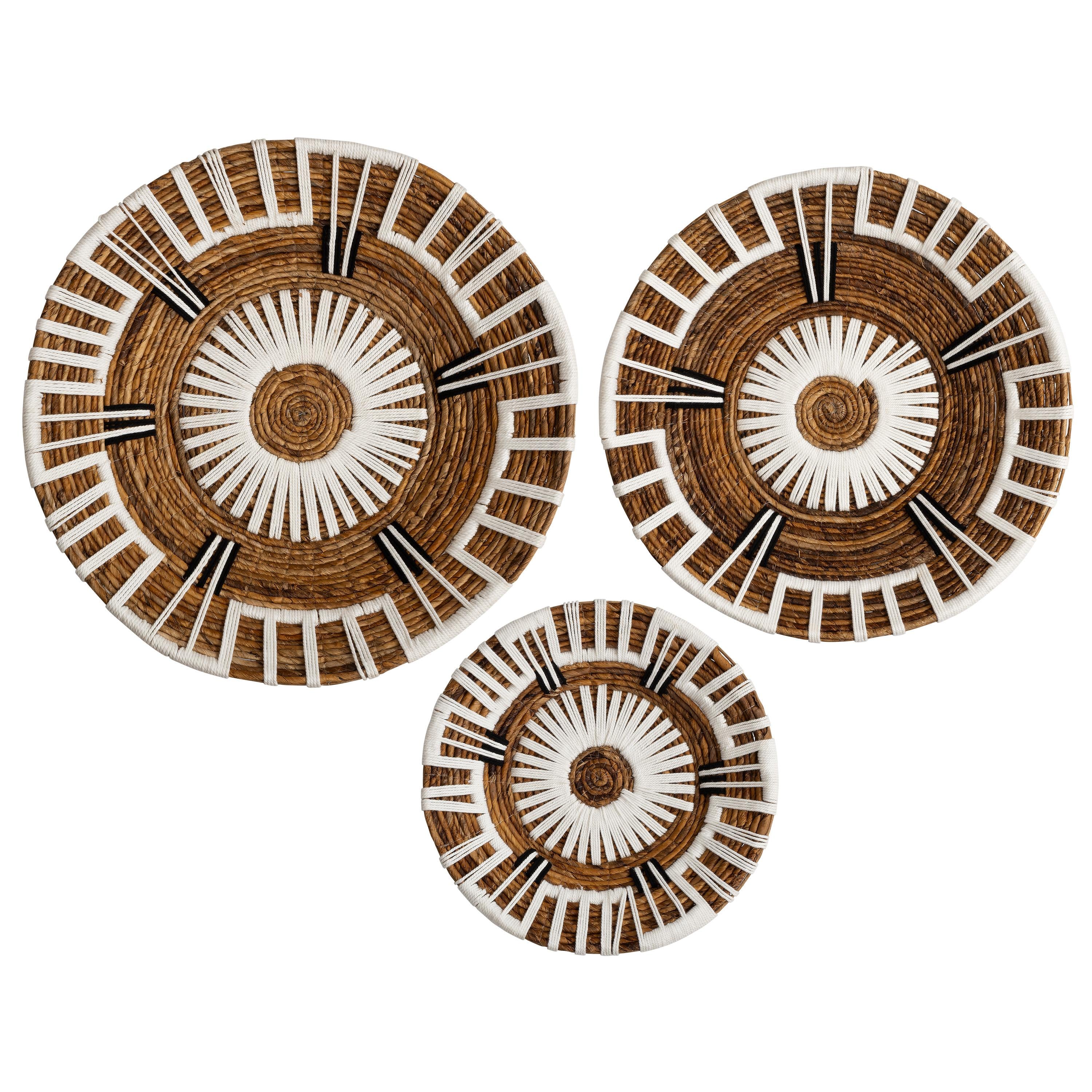 Duvar Dekorasyonu 3 lü  Beyaz Naturel (40-50-60 cm)