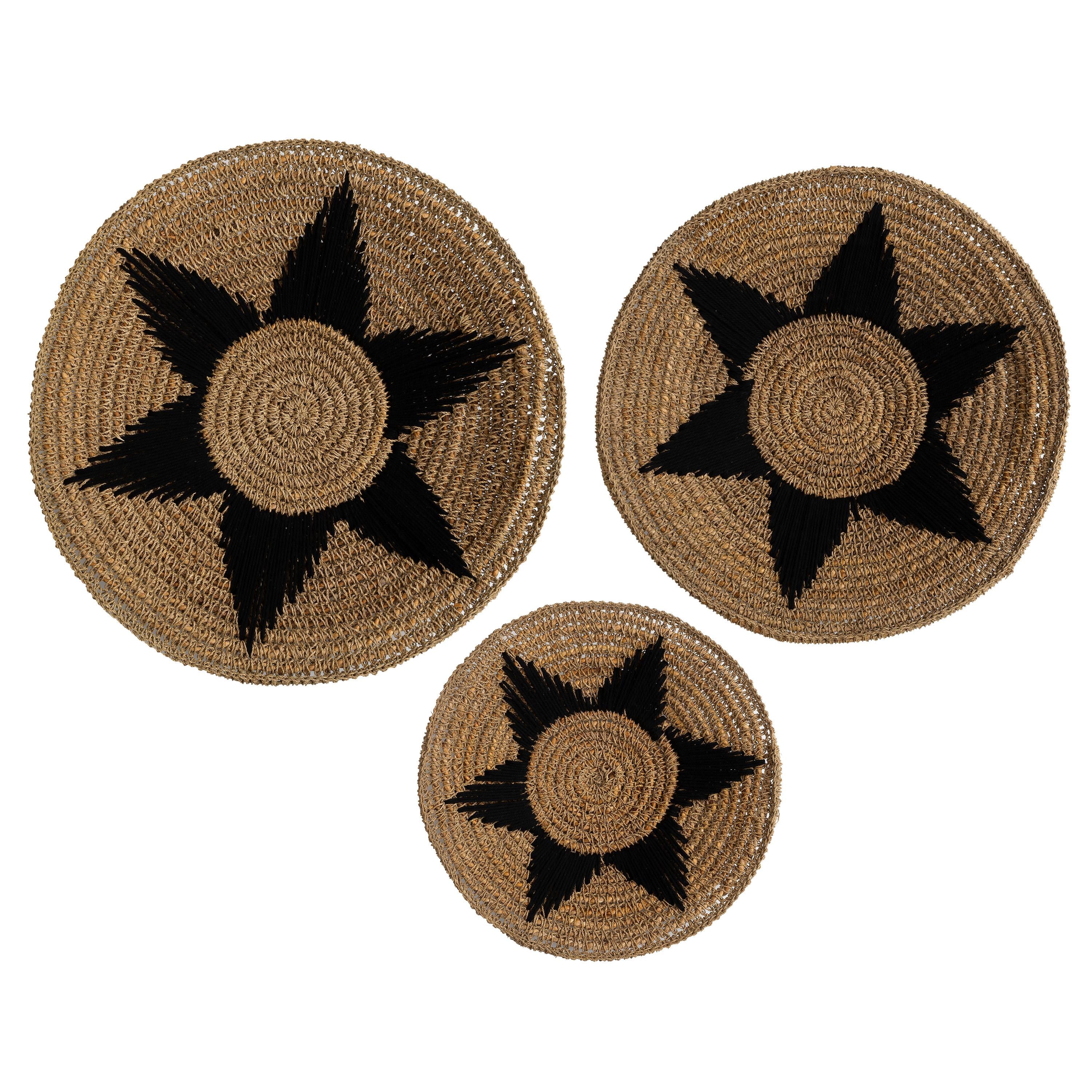 Duvar Dekorasyonu 3 lü  Siyah Naturel (40-50-60 cm)