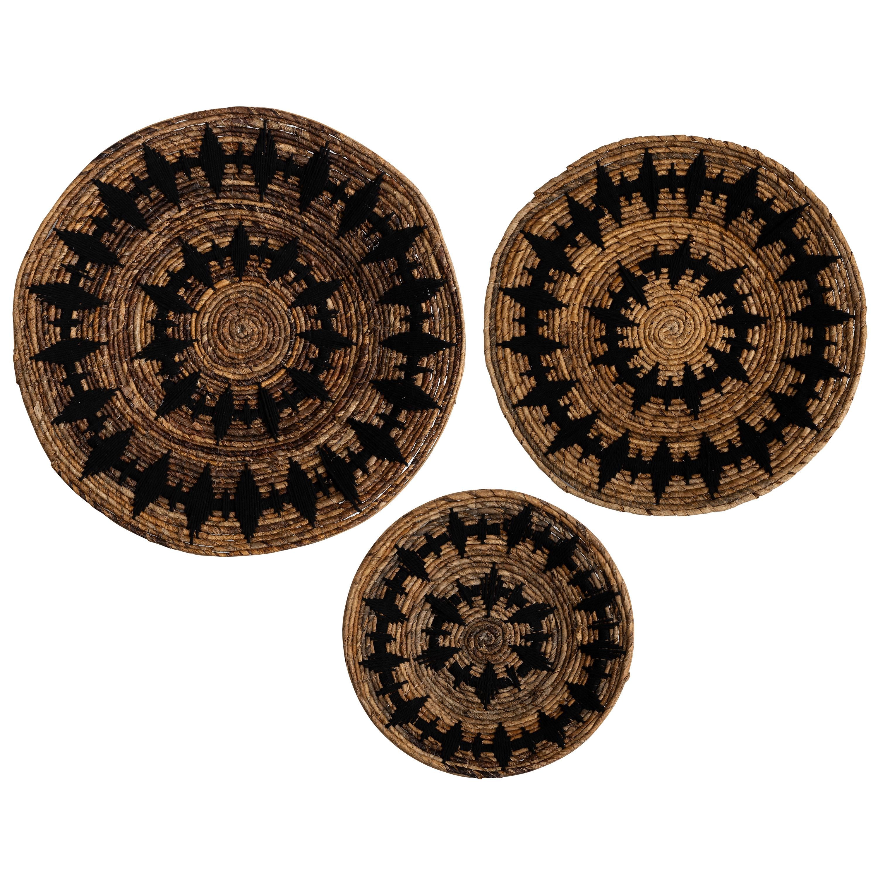 Duvar Dekorasyonu 3 lü  Siyah Naturel (40-50-60 cm)