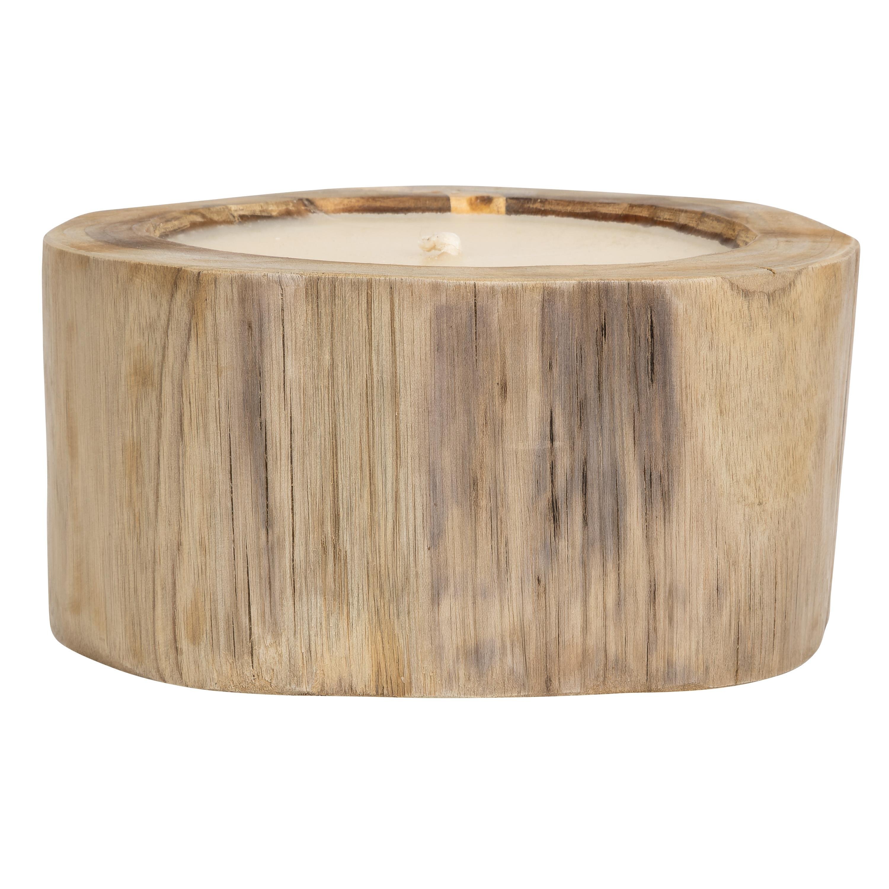 Mum Silindir Teak  20 cm x 20 cm x 10 cm