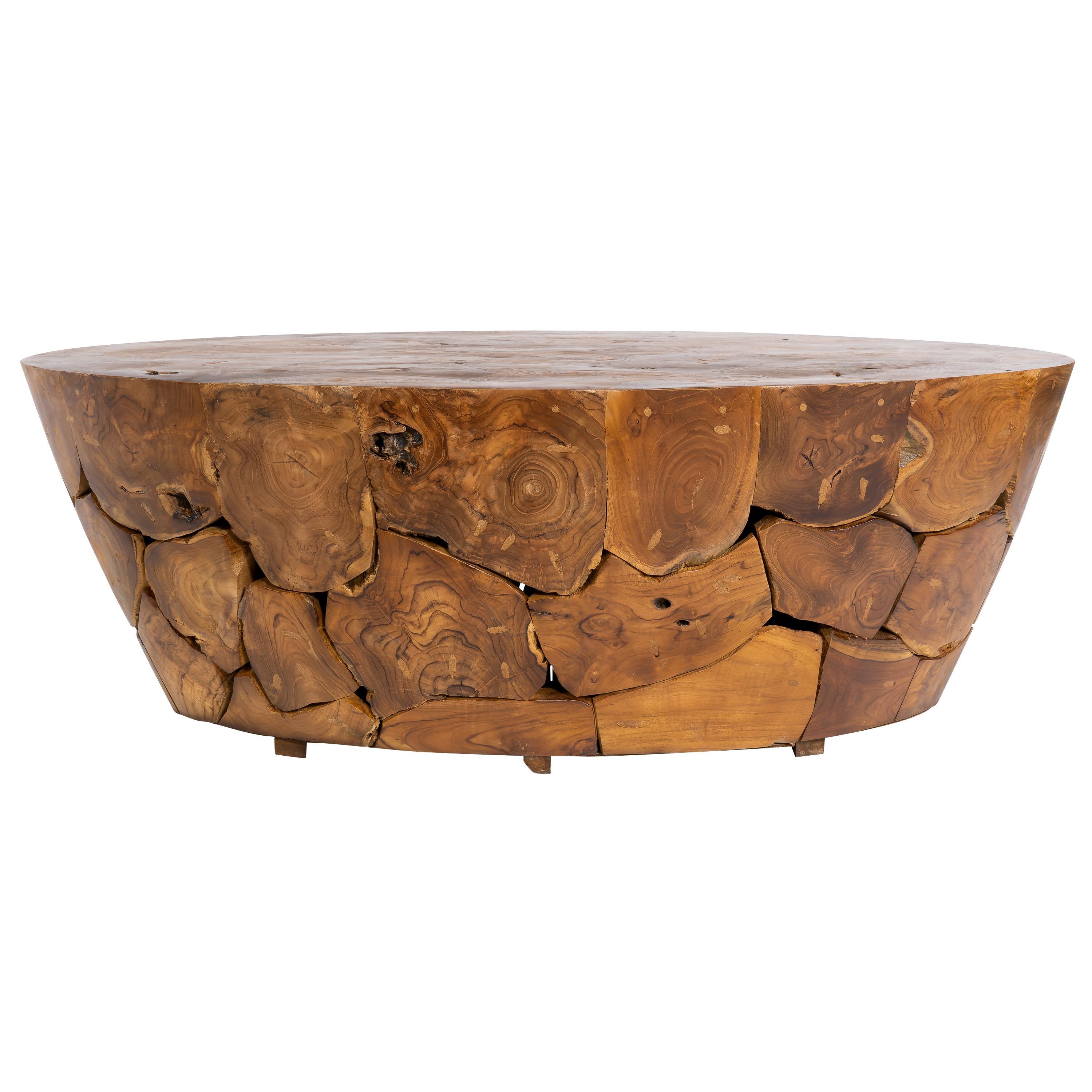 Orta Sehpa Oval  Teak Rustik 127cmx88cmx45cm