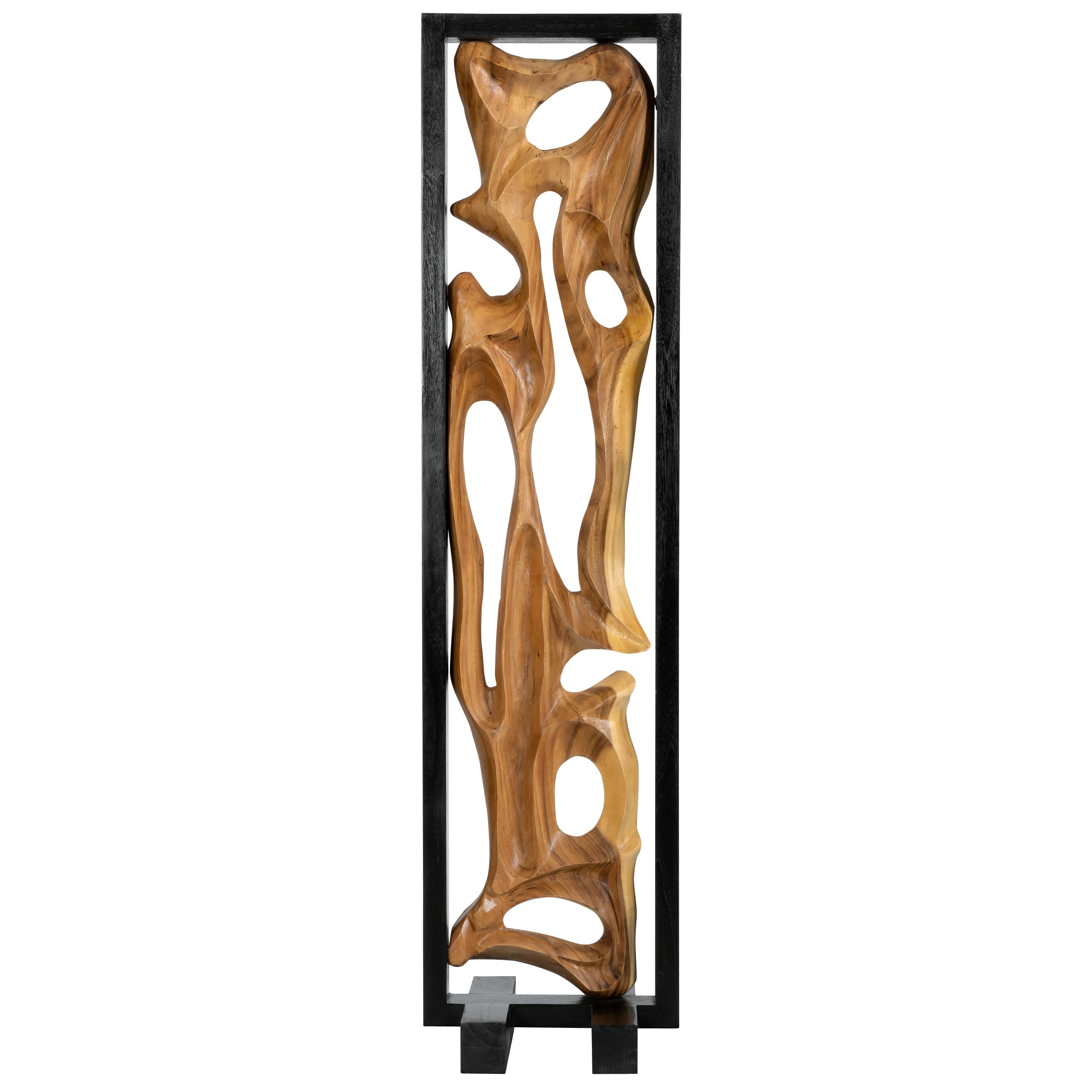 Paravan Teak  Siyah/Beyaz 63 cm x 194 cm