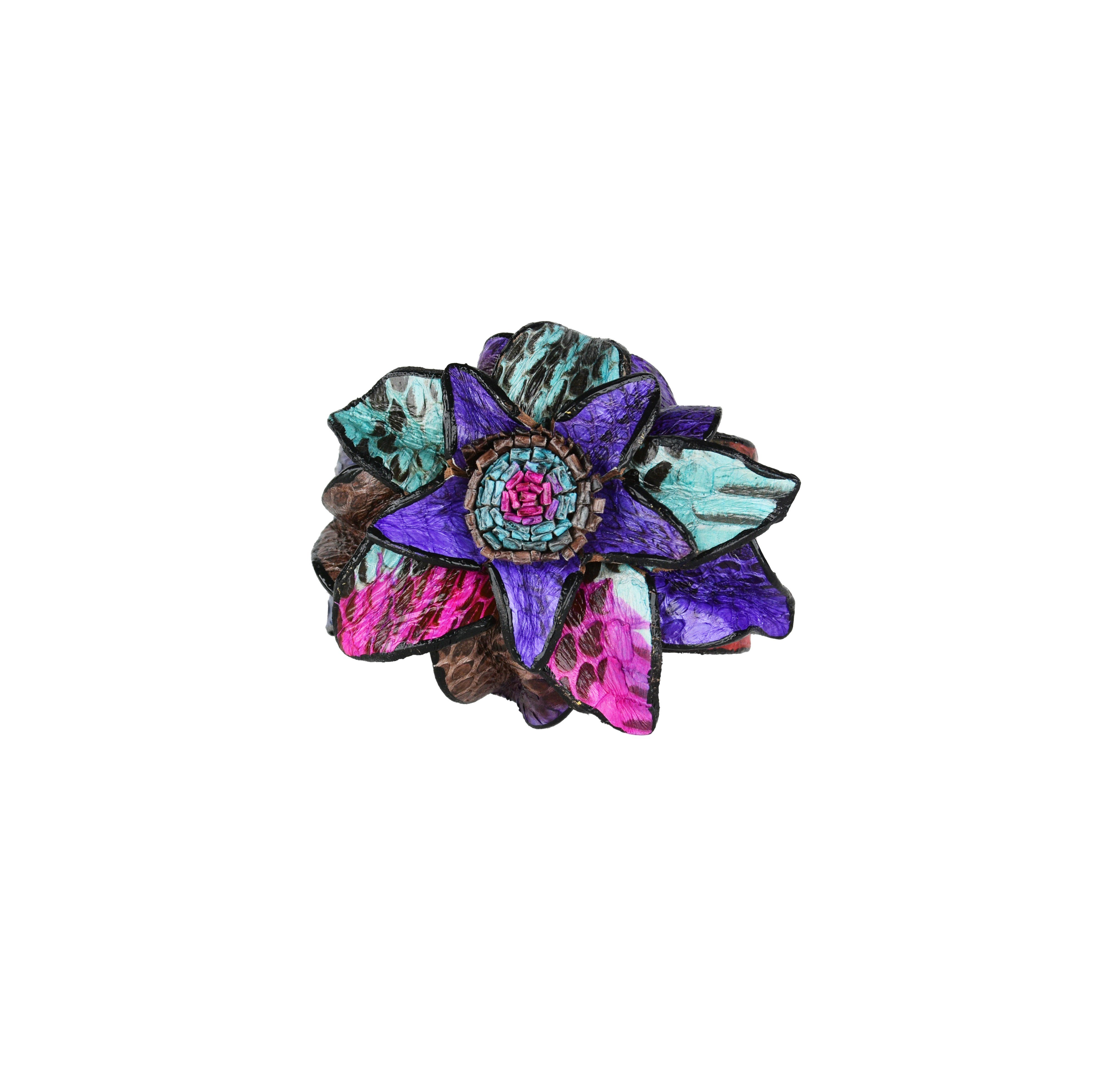 Piton Derisi Lotus Çiçek Bileklik Multicolor 