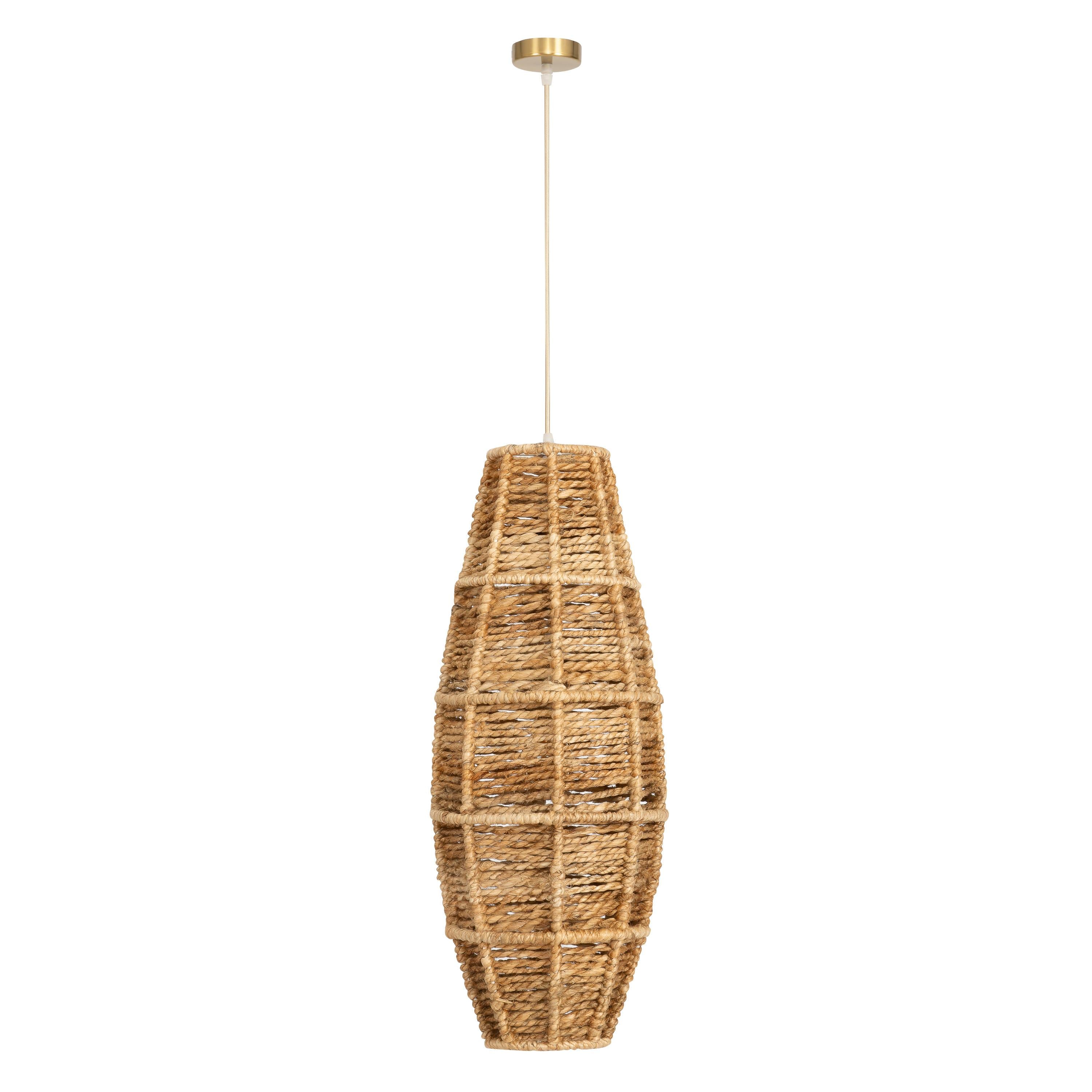 Tavan Aydınlatması  Jüt Naturel 25 cm x 25 cm x 65cm