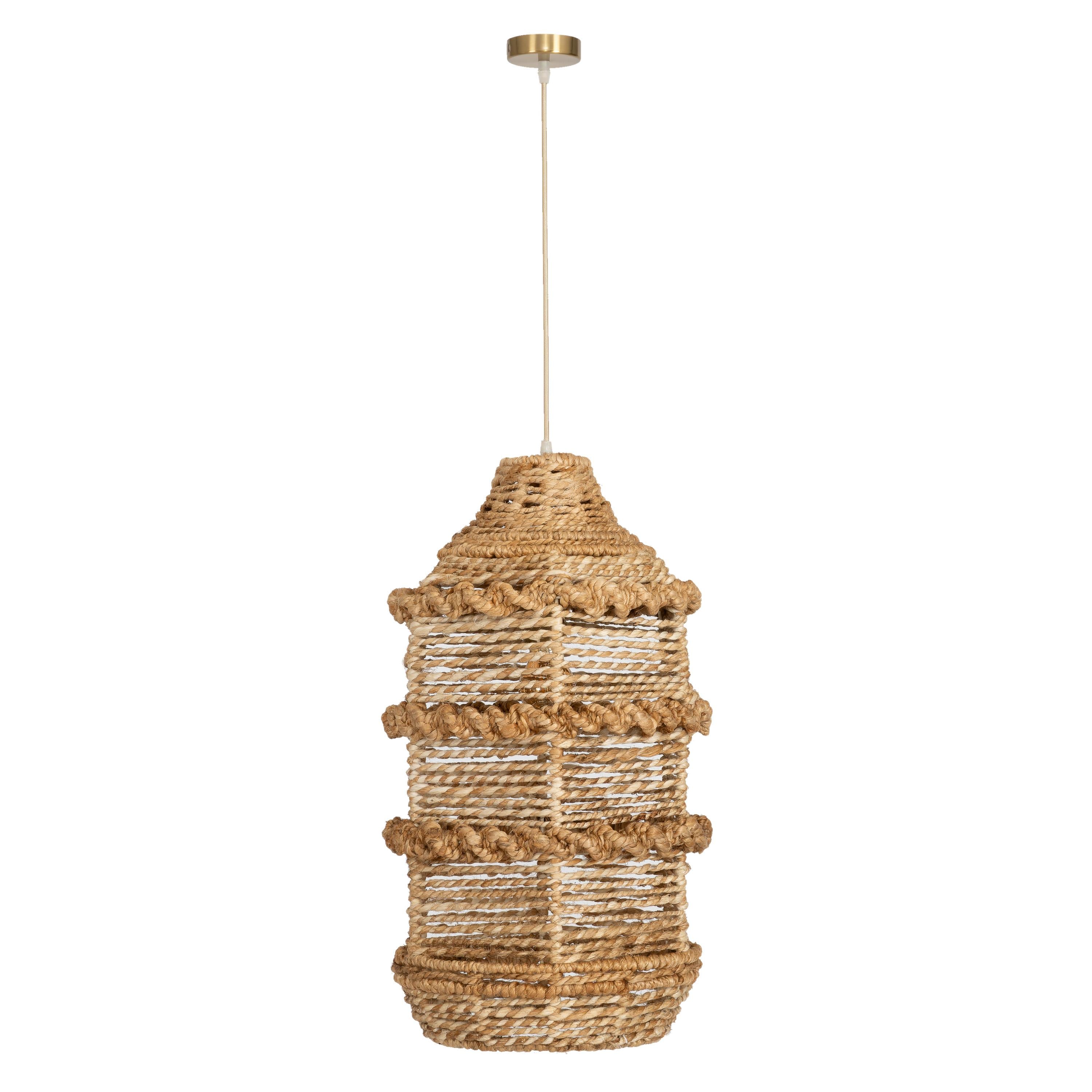Tavan Aydınlatması Jüt Naturel / Fildişi 30 cm x 30 cm x 60 cm
