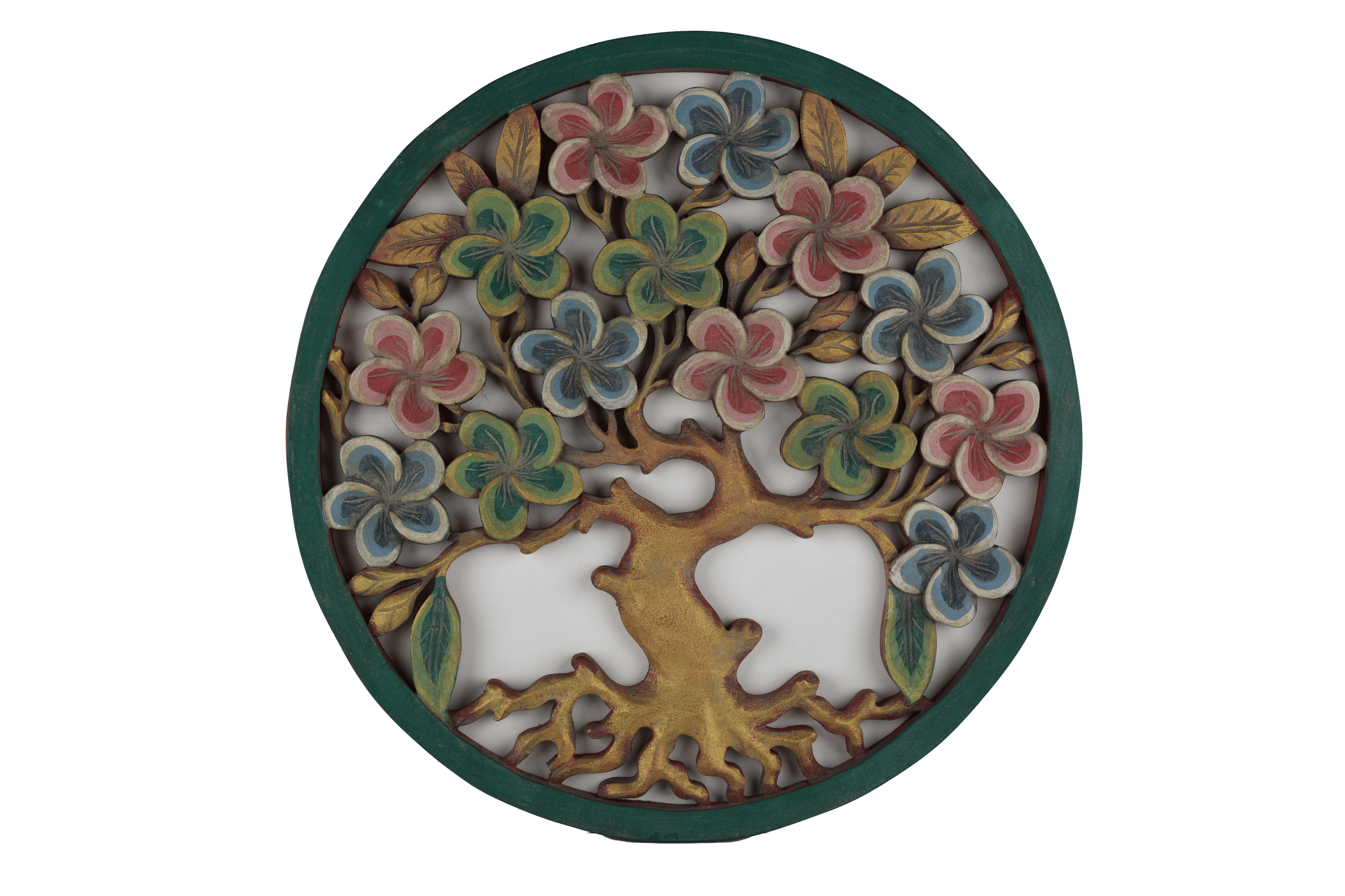 Teak Oymalı Yaşam Ağacı Duvar Dekoru