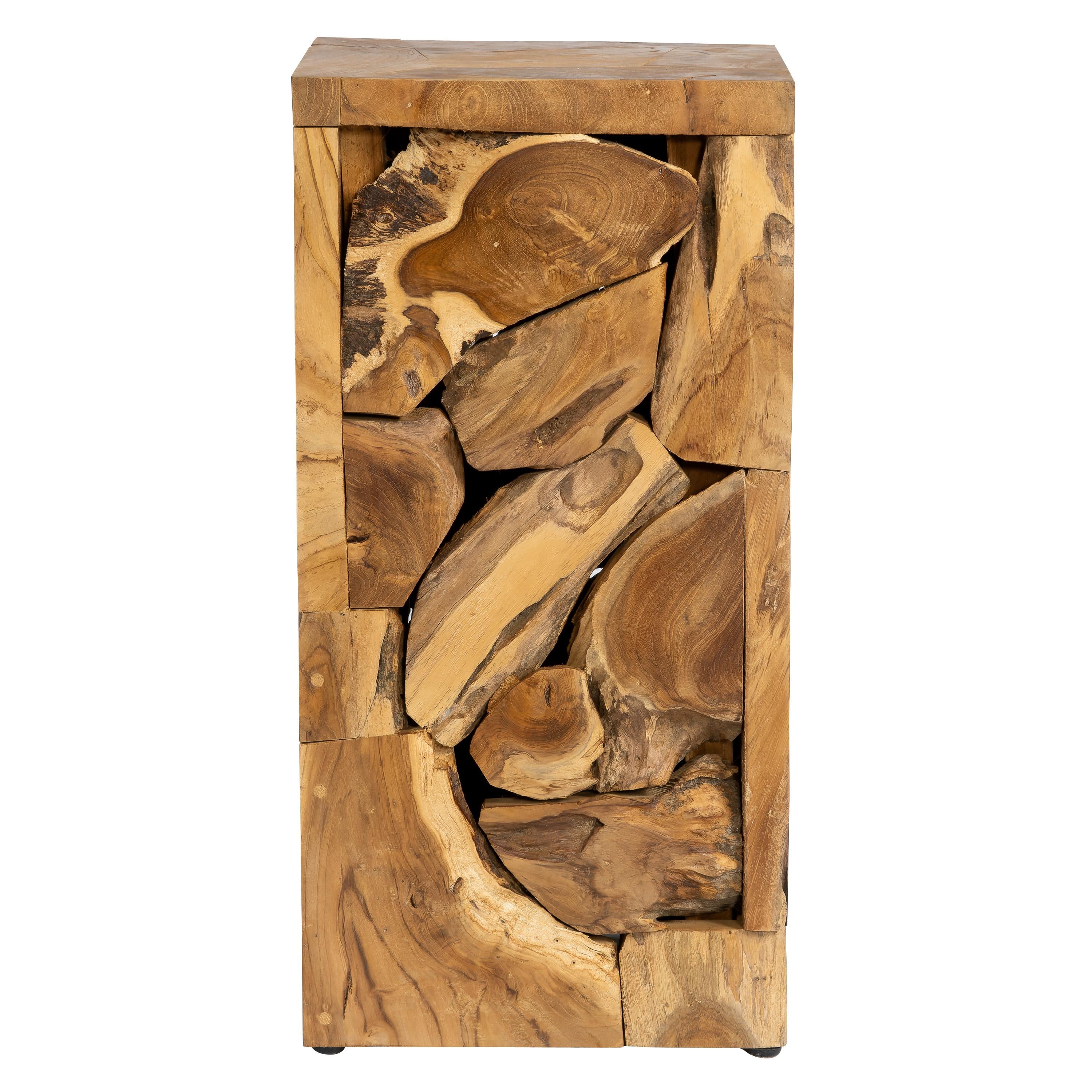 Yan Sehpa Teak Rustic  30 cm x 30 cm x 60 cm
