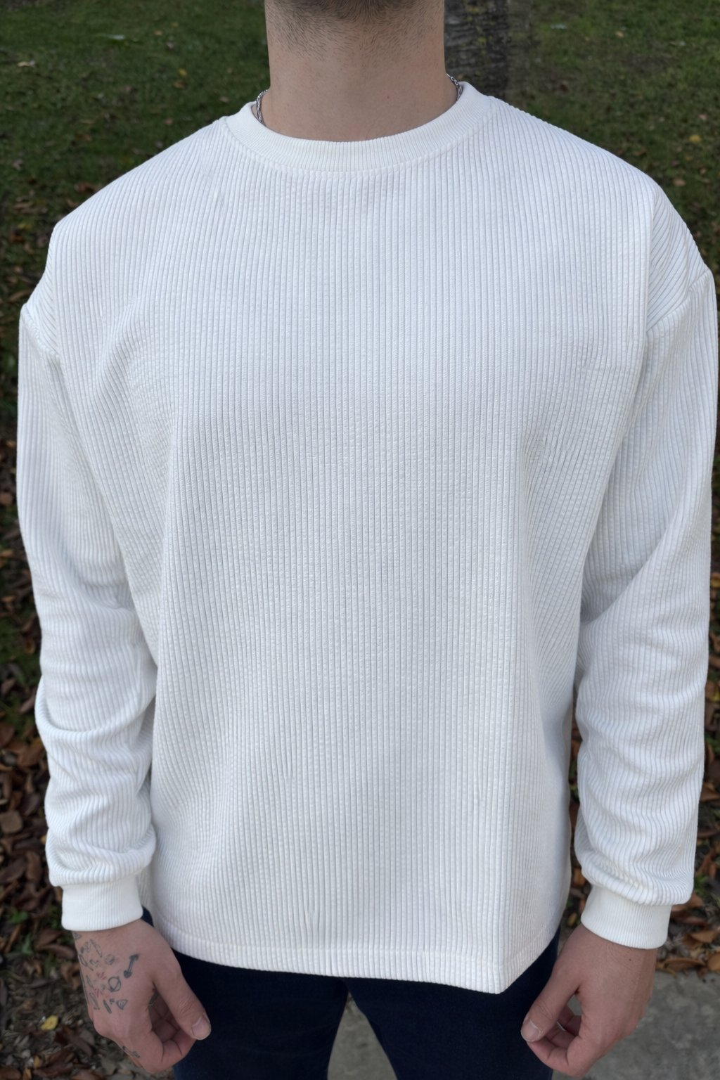 Beyaz Basic Sweat