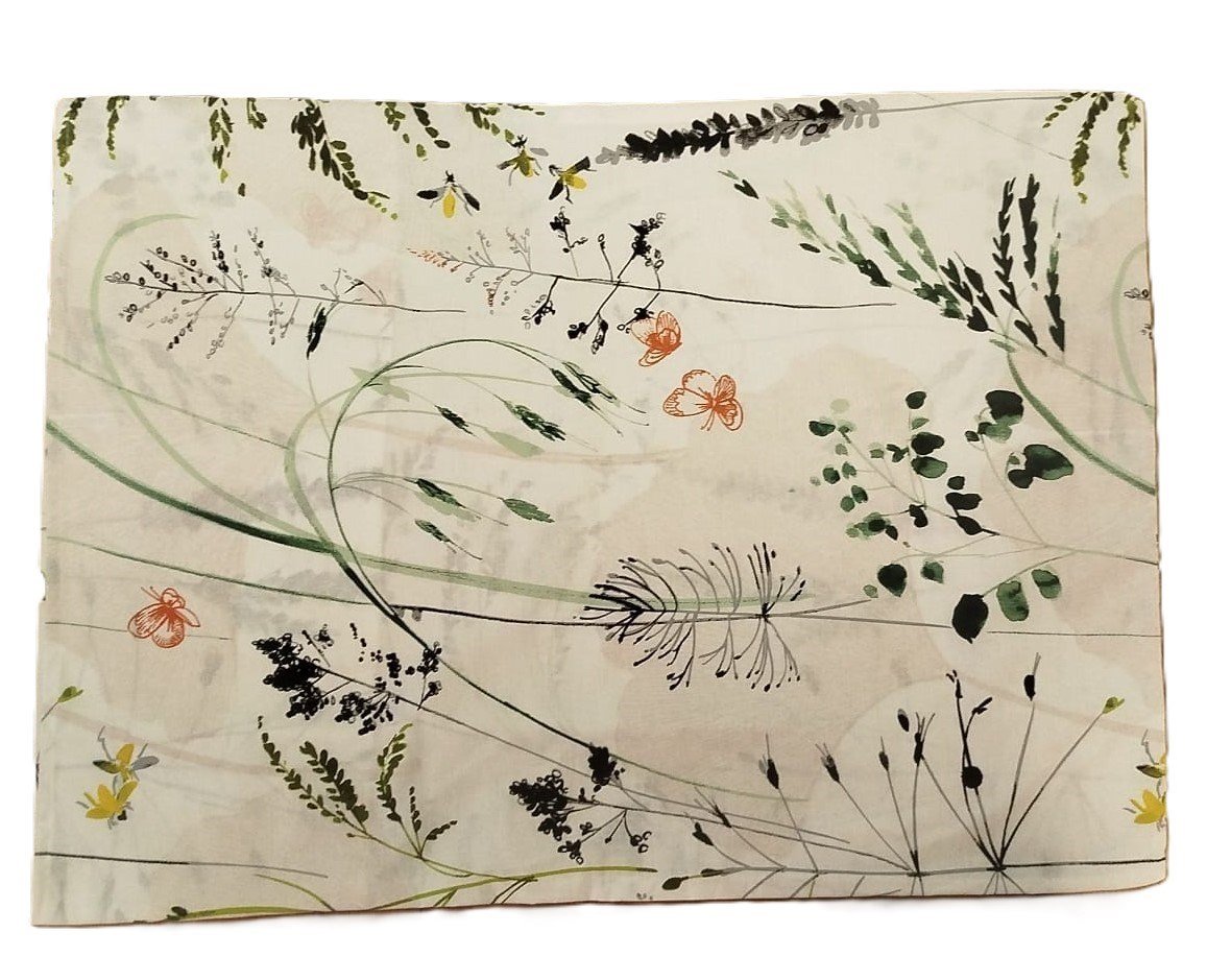 Maki Home %100 Pamuklu Botanik Kır Çiçeği Desenli Krem Doğa Temalı Dekoratör Yastık Kılıfı 50x70 Cm