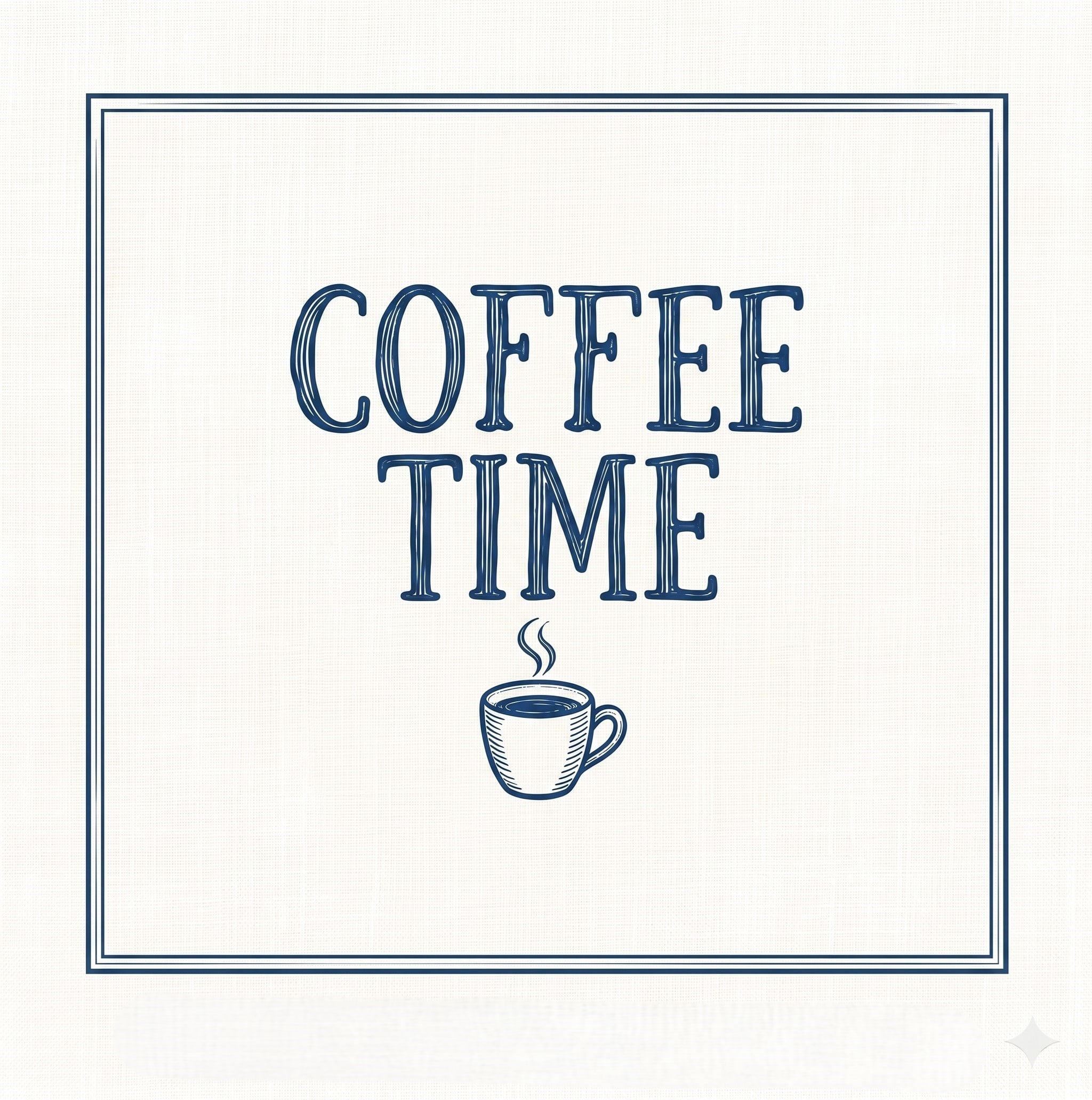 Maki Home 41x41 cm Mavi Coffee Time Desenli Kırlent Kılıfı - Kahve Köşesi ve Mutfak İçin Eğlenceli