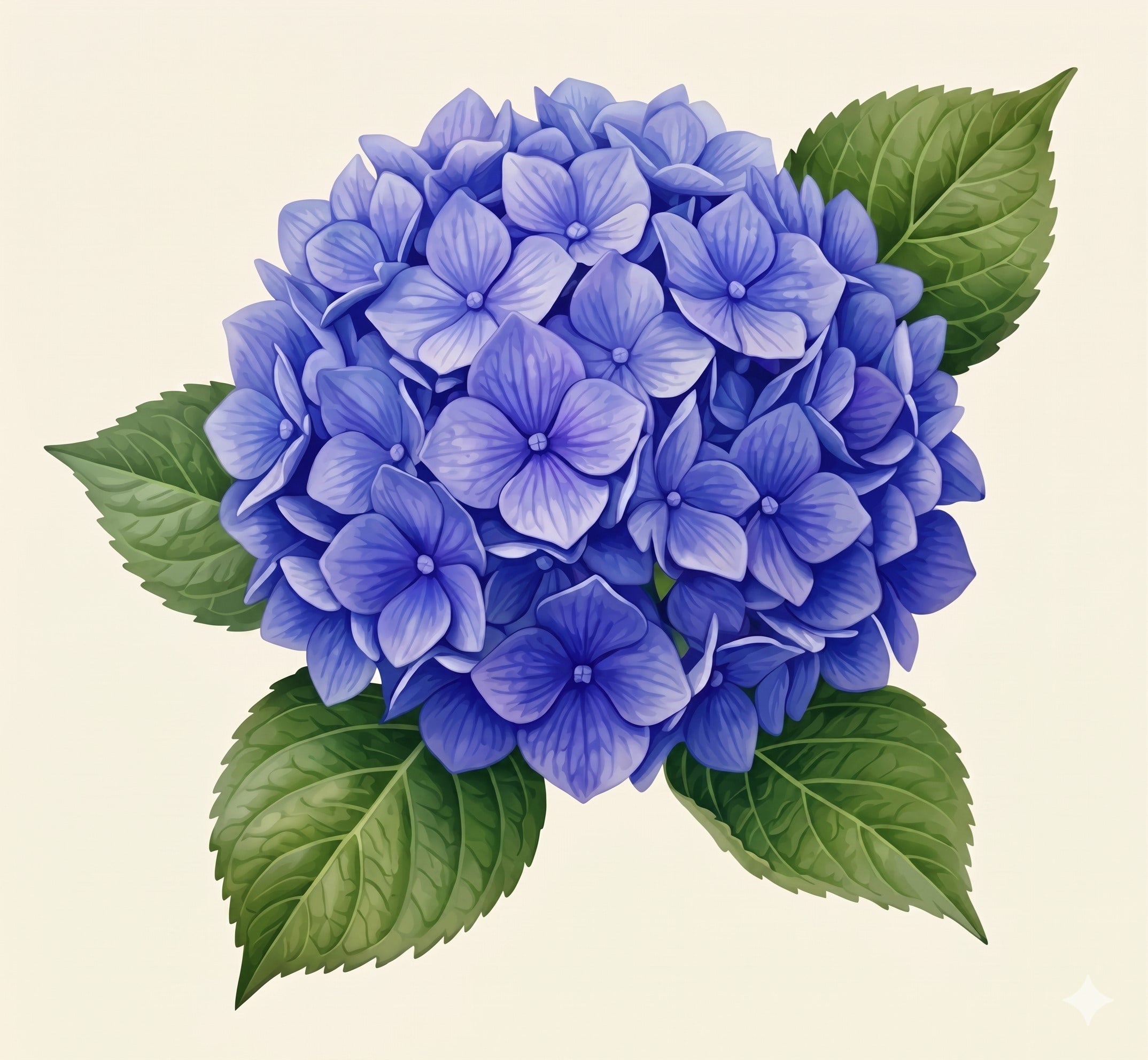 Maki Home 41x41 cm Ortanca Desenli Kırlent Kılıfı - Çiçek Bahar Temalı Salon Yazlık Dekoratif 