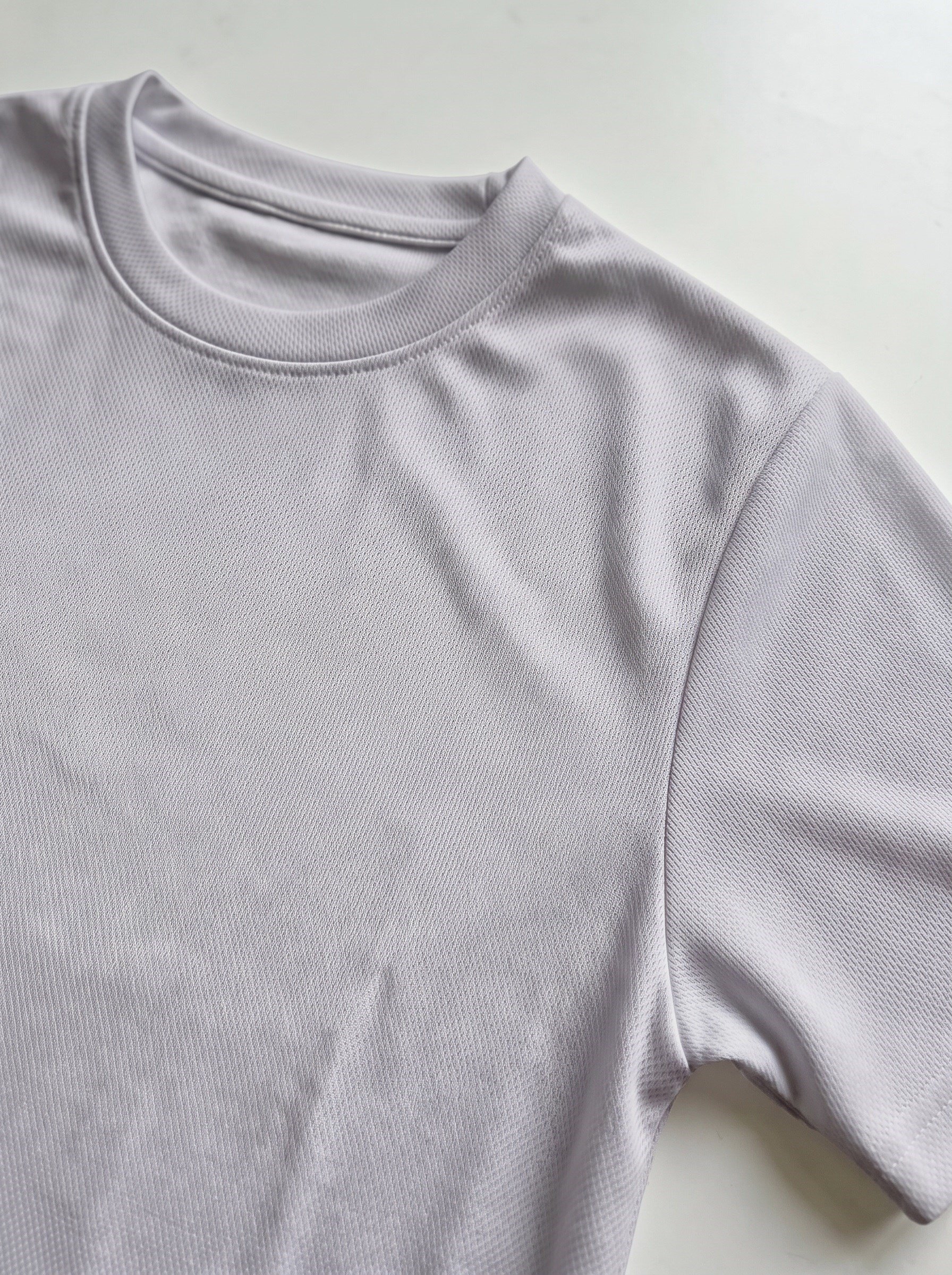 Unisex Gri Dry Touch Nefes Alabilen Kısa Kollu Spor T-Shirt Hızlı Kuruyan Koşu Fitness Antrenman