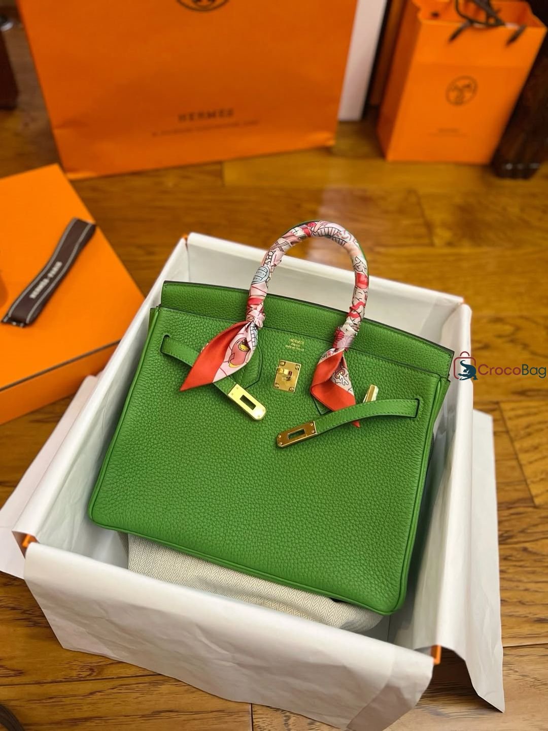 Hermes 2023 Birkin 25 Vert Yucca