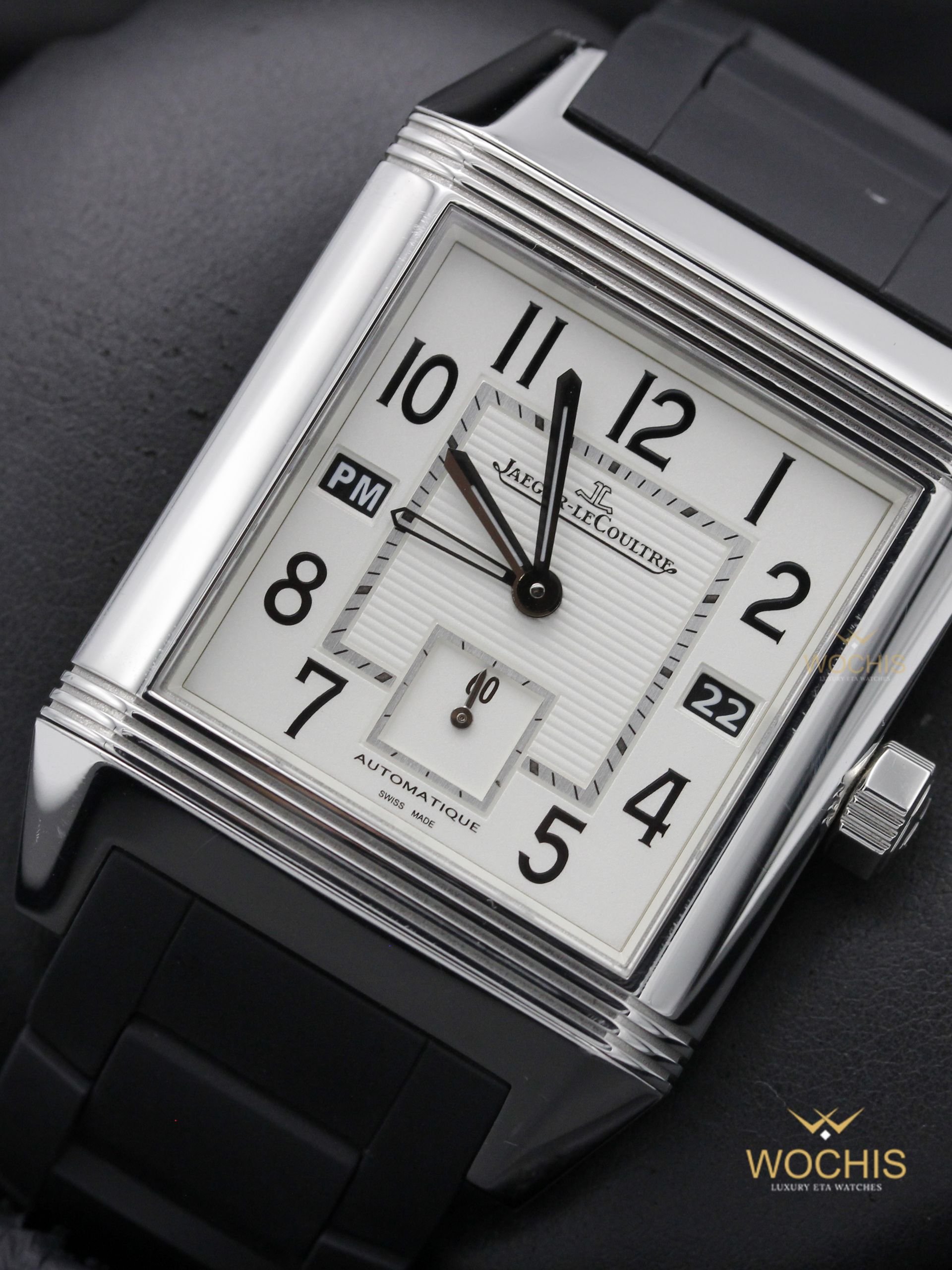 Jaeger Le Coultre Reverso Squadra Home Time 230.8.77-6017 (Stainless Steel - 41 - White)