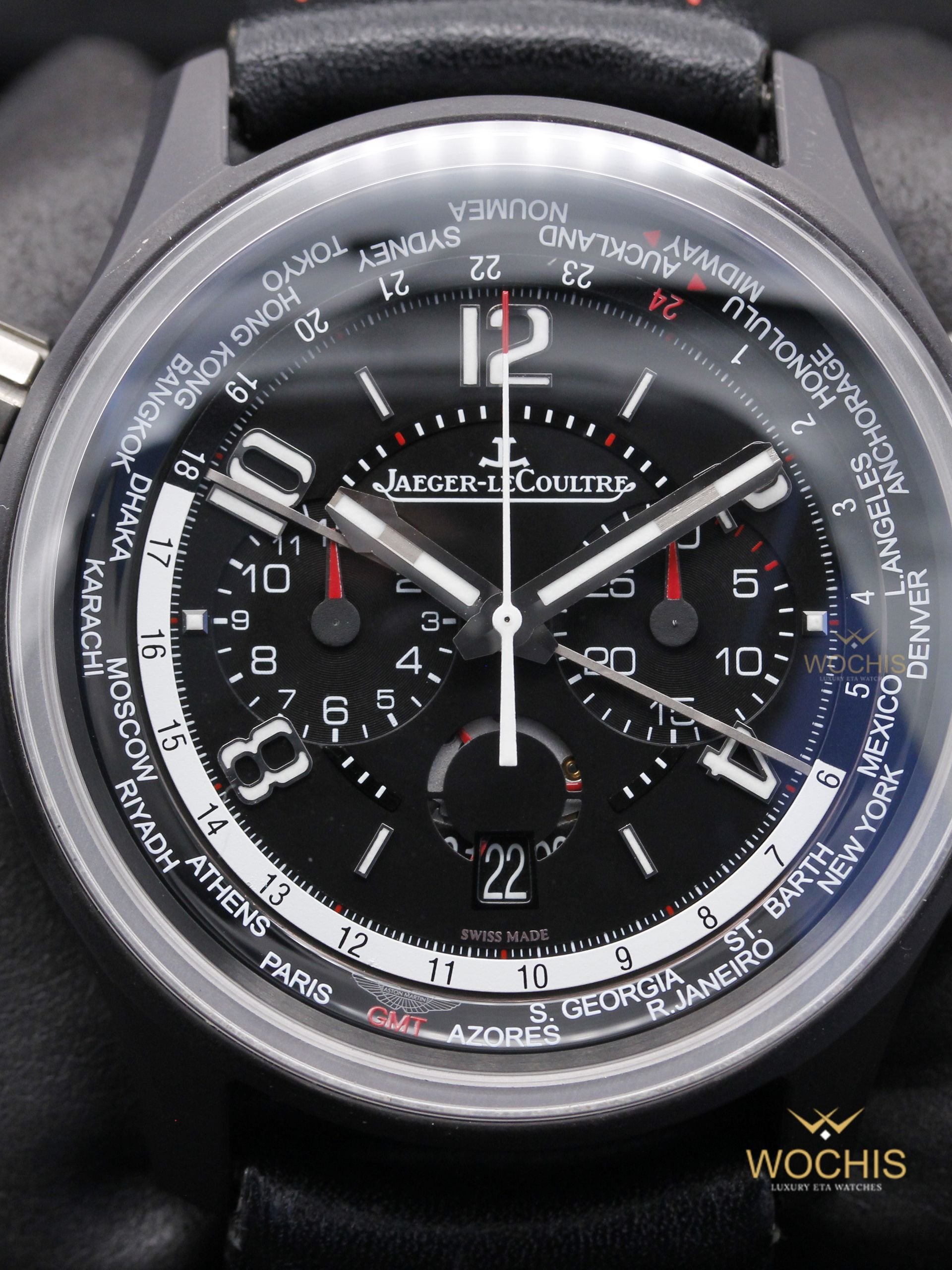 Jaeger LeCoultre AMVOX 5 Worldtime Chronograph -Aston Martin Edition- Q193A470-9140 (Ceramic - Titanium - 44 - Black)