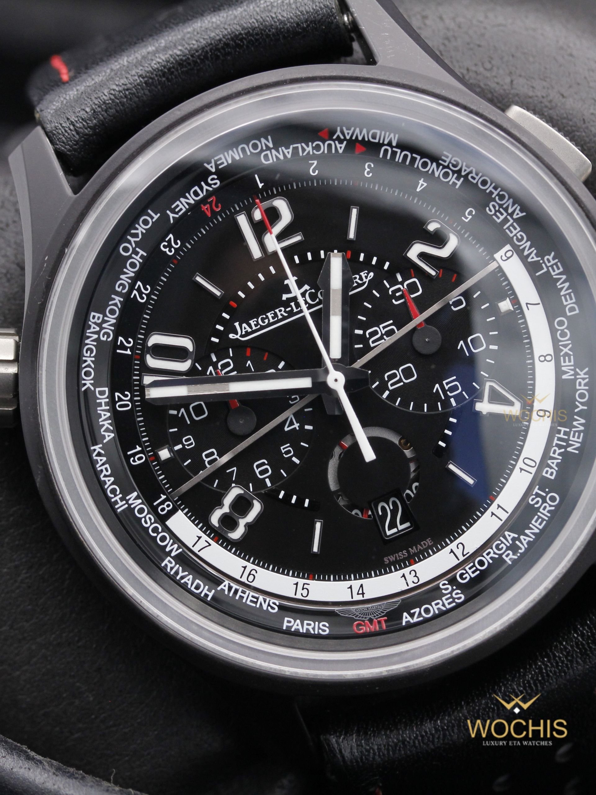 Jaeger LeCoultre AMVOX 5 Worldtime Chronograph -Aston Martin Edition- Q193A470-9140 (Ceramic - Titanium - 44 - Black)