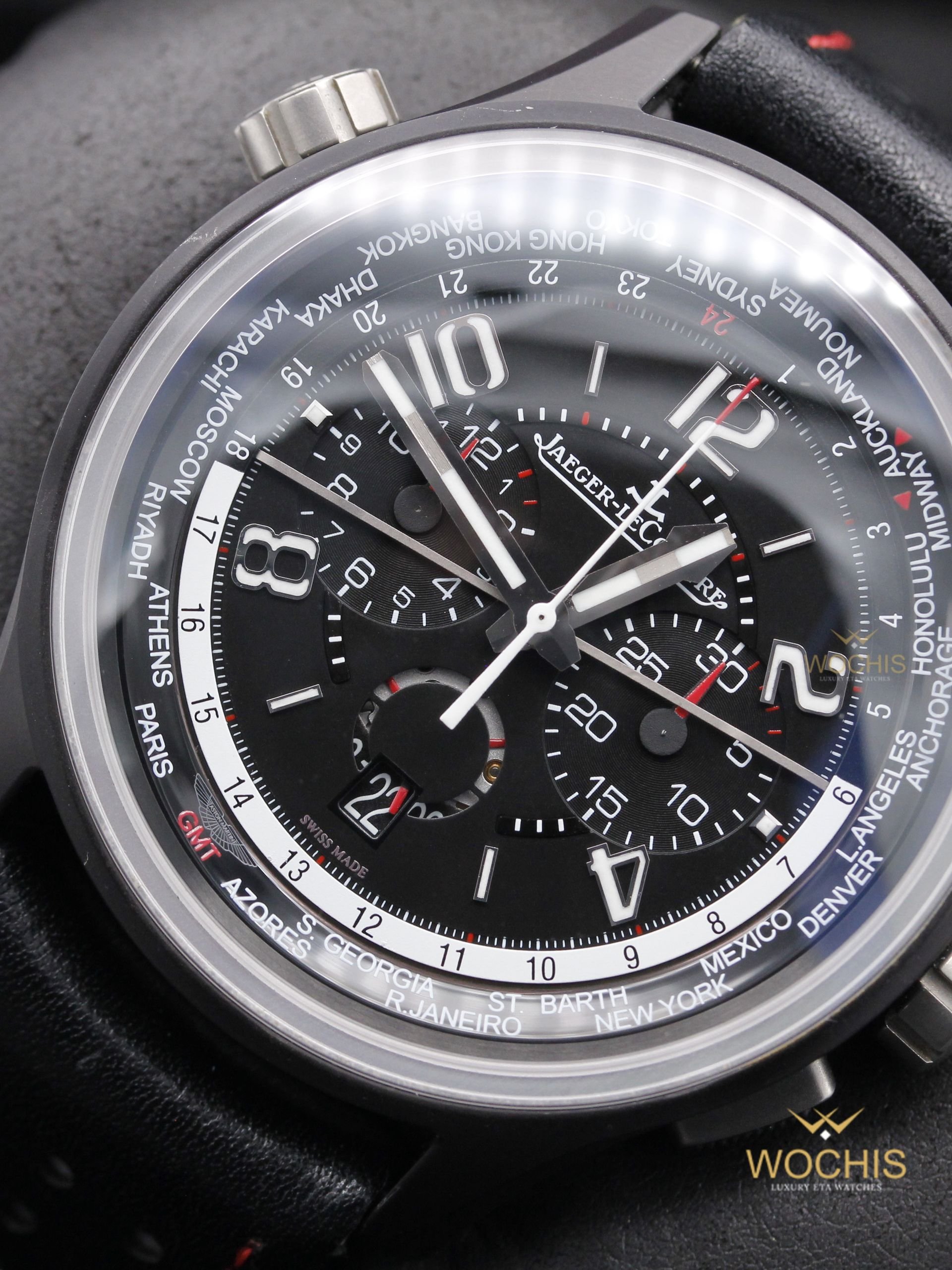 Jaeger LeCoultre AMVOX 5 Worldtime Chronograph -Aston Martin Edition- Q193A470-9140 (Ceramic - Titanium - 44 - Black)