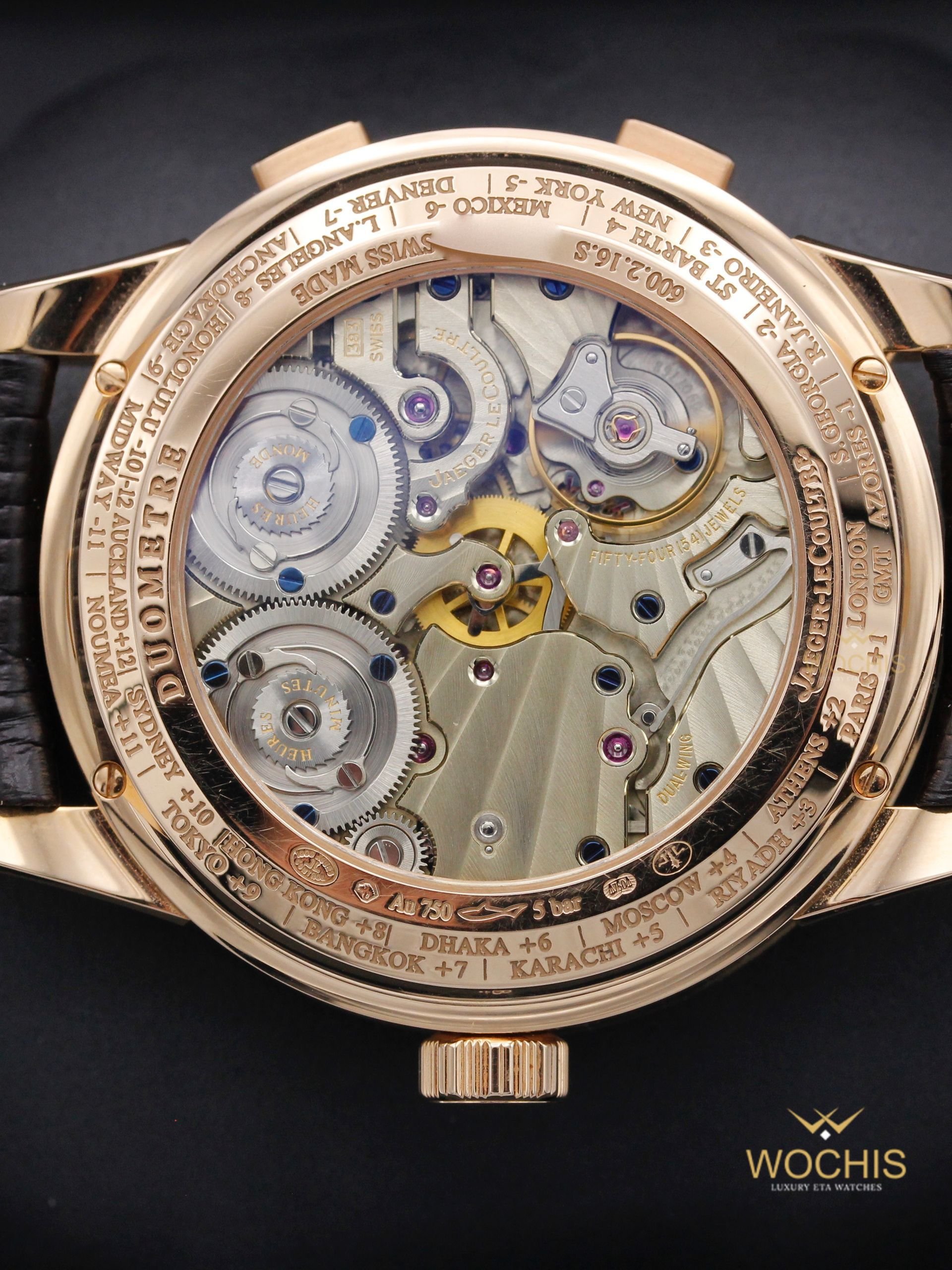 Jaeger Lecoultre Duometre Unique Travel Time Q6062520-5524 (Rose Gold - 42 - Silver)