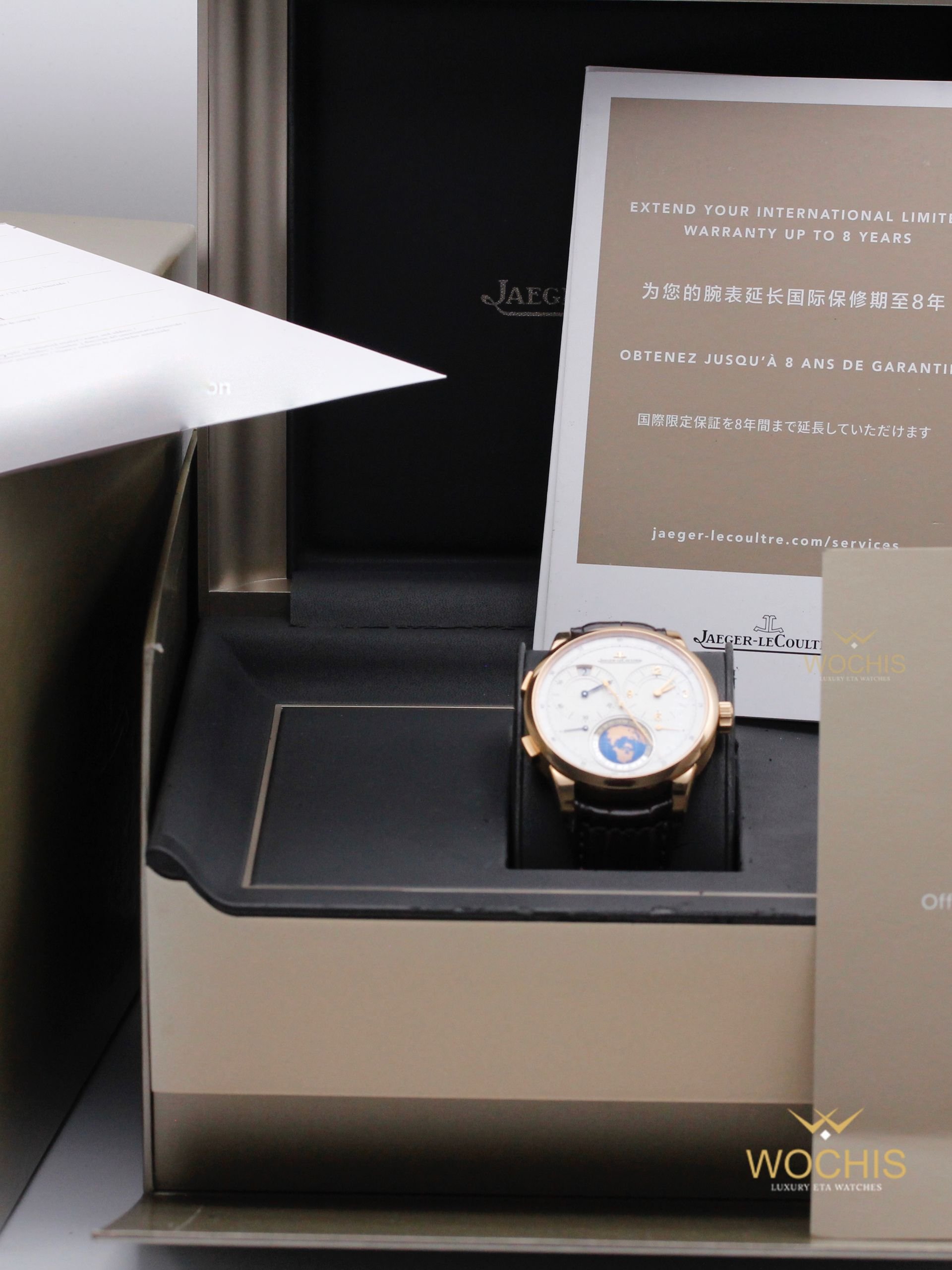 Jaeger Lecoultre Duometre Unique Travel Time Q6062520-5524 (Rose Gold - 42 - Silver)