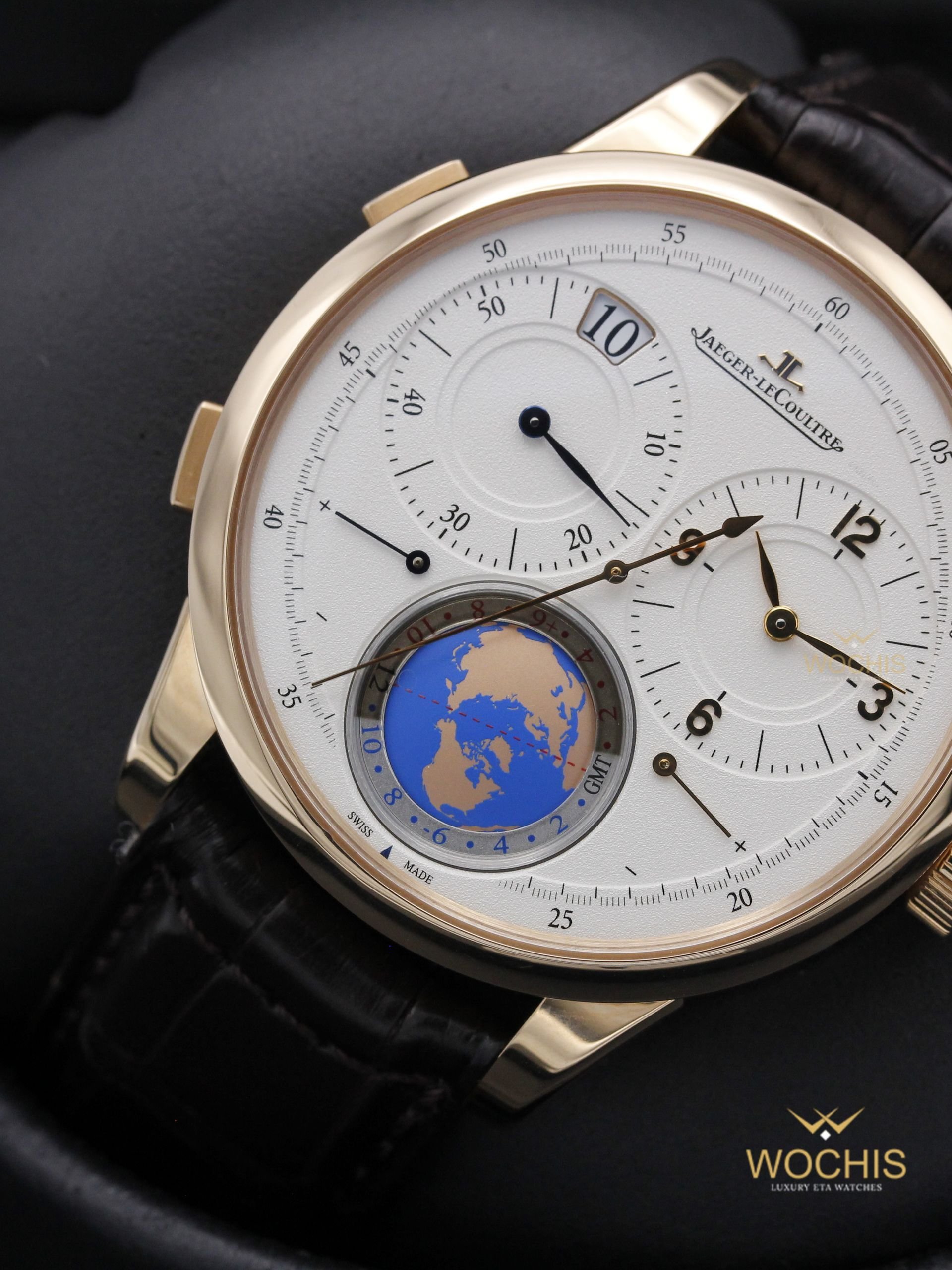 Jaeger Lecoultre Duometre Unique Travel Time Q6062520-5524 (Rose Gold - 42 - Silver)