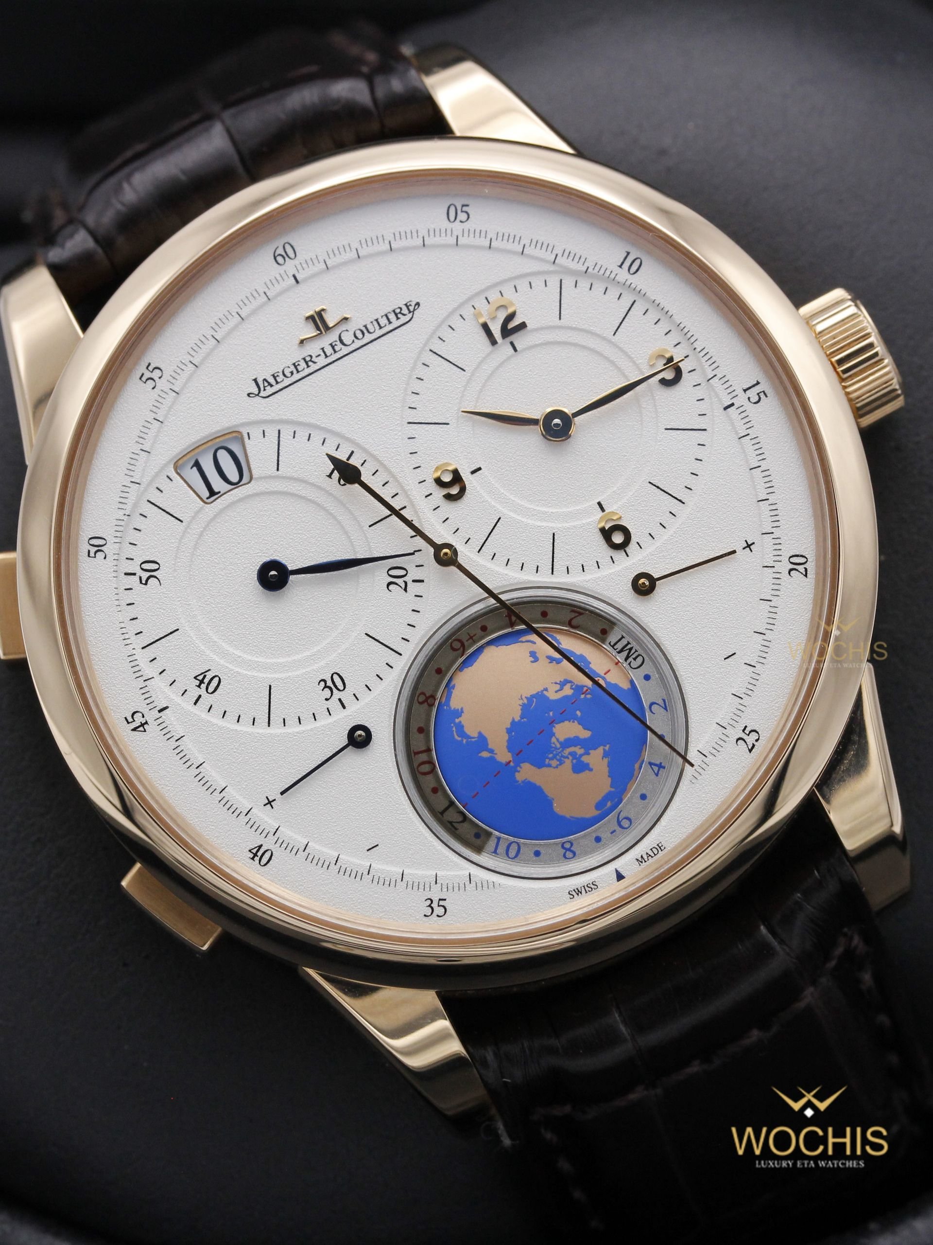 Jaeger Lecoultre Duometre Unique Travel Time Q6062520-5524 (Rose Gold - 42 - Silver)