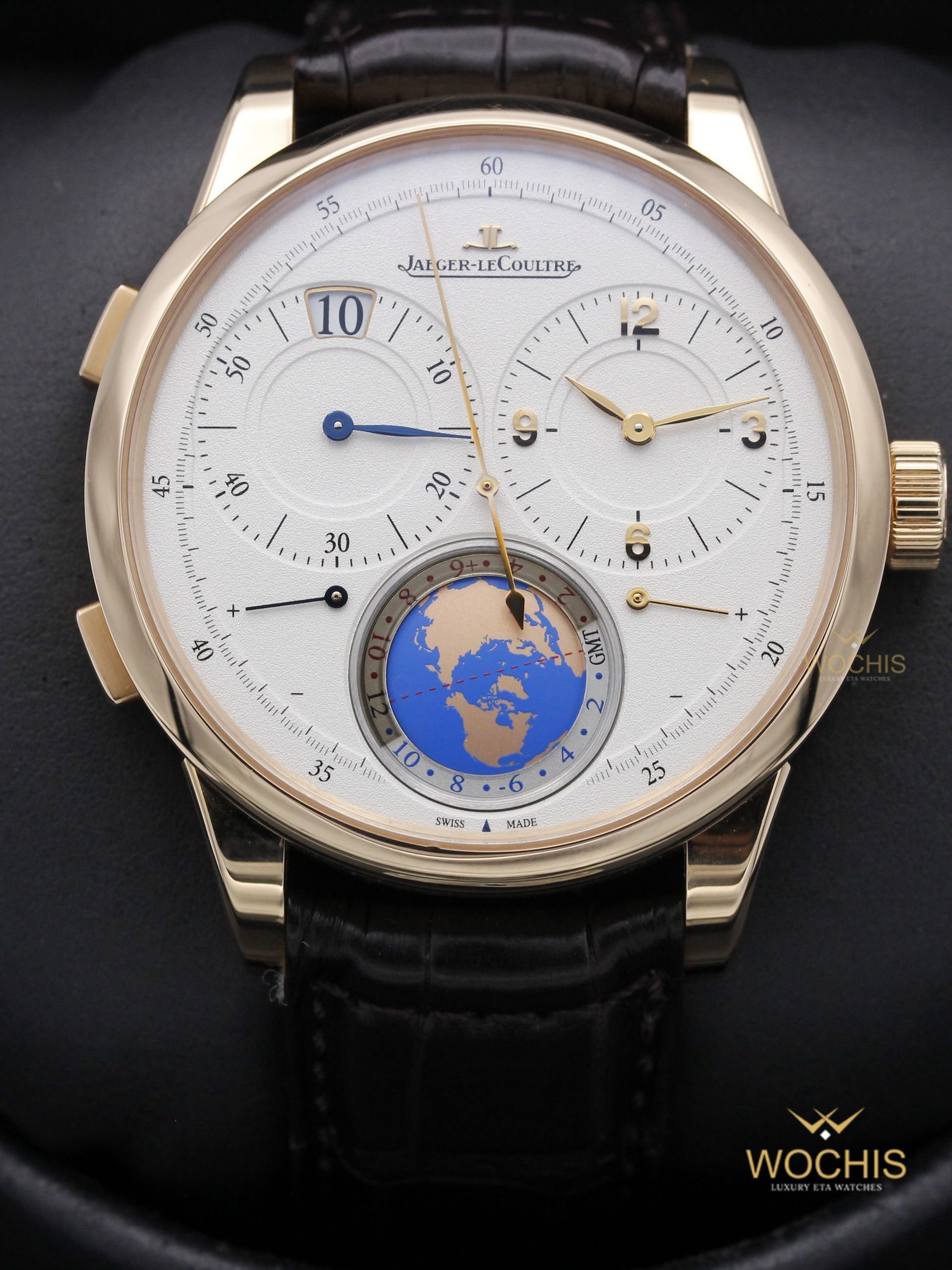 Jaeger Lecoultre Duometre Unique Travel Time Q6062520-5524 (Rose Gold - 42 - Silver)