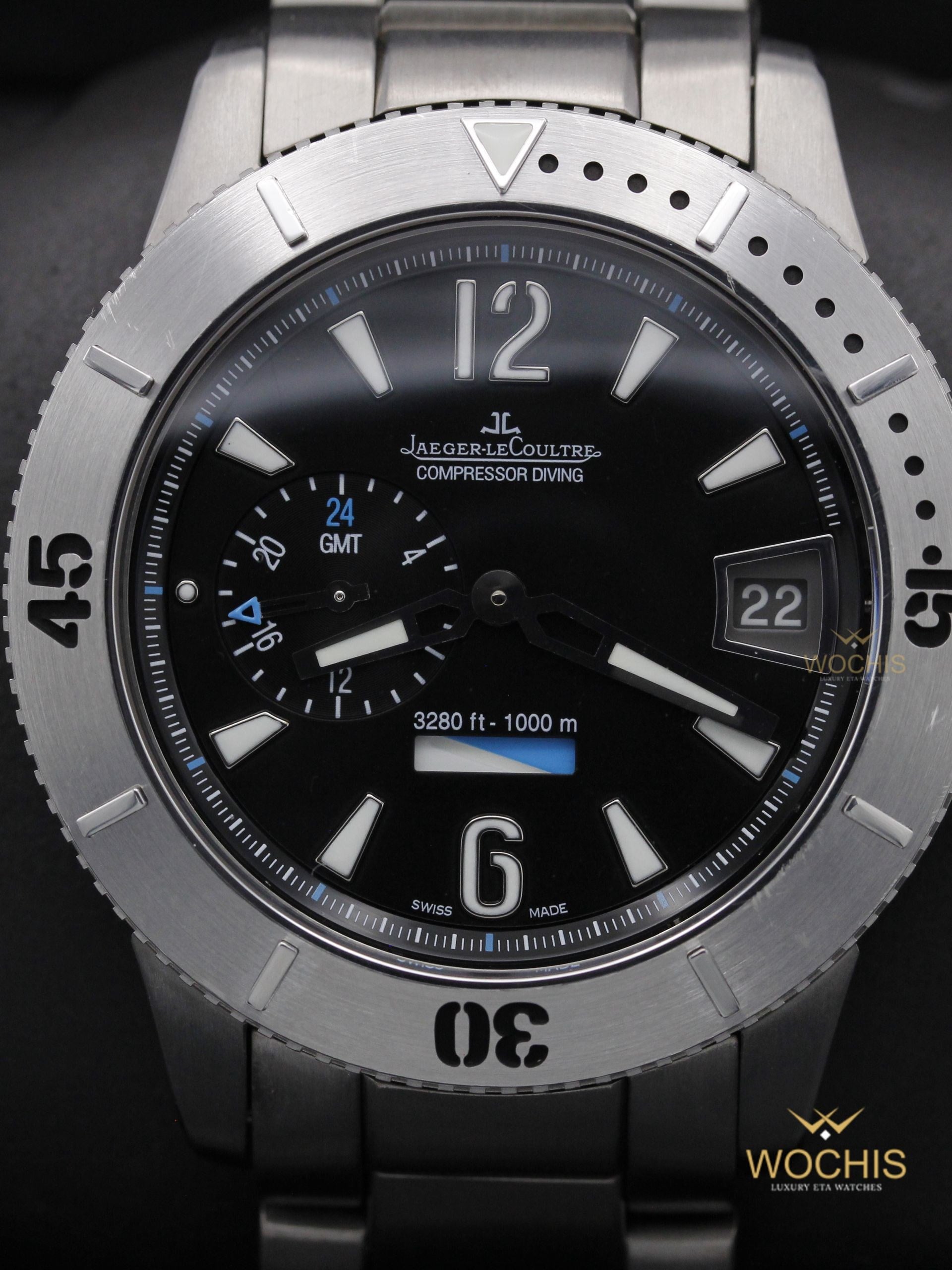 Jaeger Lecoultre Master Compressor Diving Gmt Q187t170-6631 (Titanium - 44 - Black)