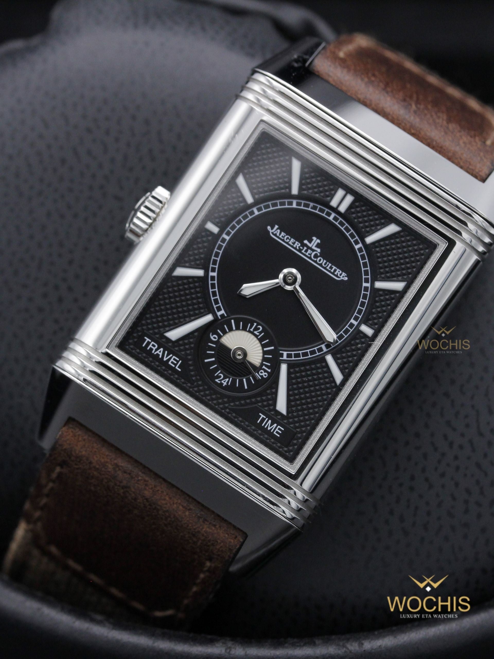 Jaeger-LeCoultre Reverso Classic Duoface Q3848420 or 215.8.D4-8424 (Stainless Steel - 47 - Silver - Black)