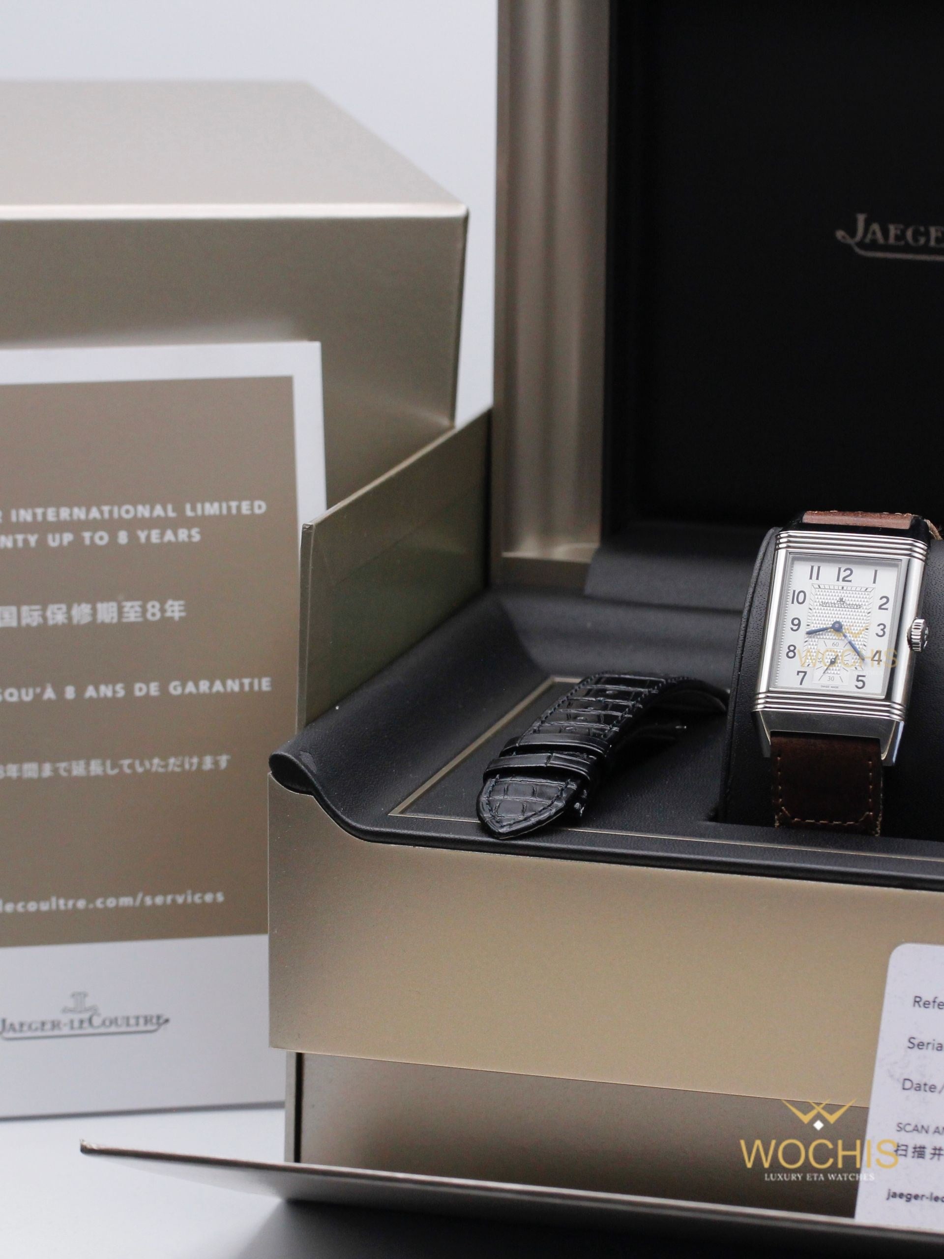Jaeger-LeCoultre Reverso Classic Duoface Q3848420 or 215.8.D4-8424 (Stainless Steel - 47 - Silver - Black)