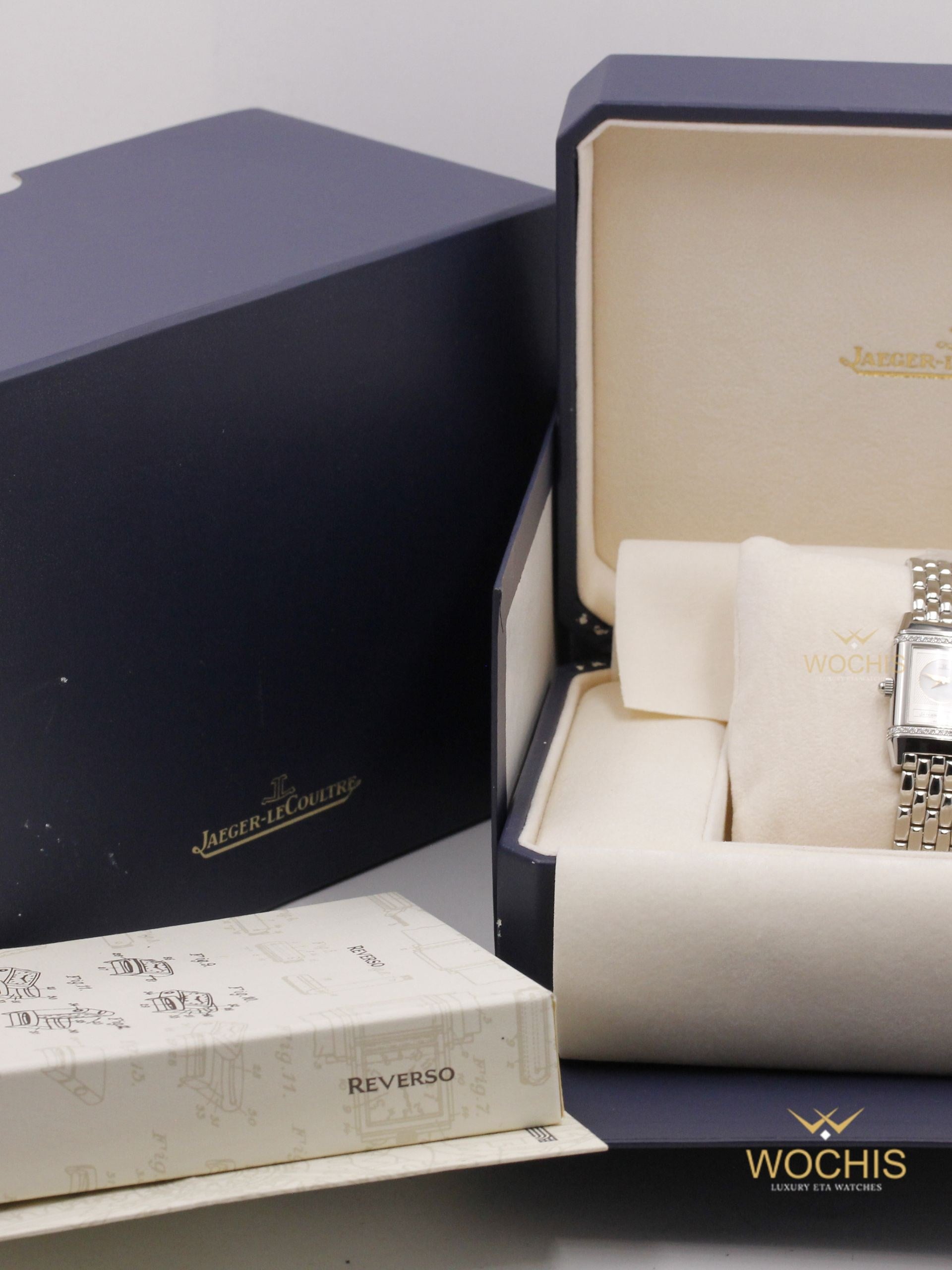 Jaeger Lecoultre Reverso Duetto 266.8.44-4800 (Stainless Steel W. Diamonds - 20 - Silver)