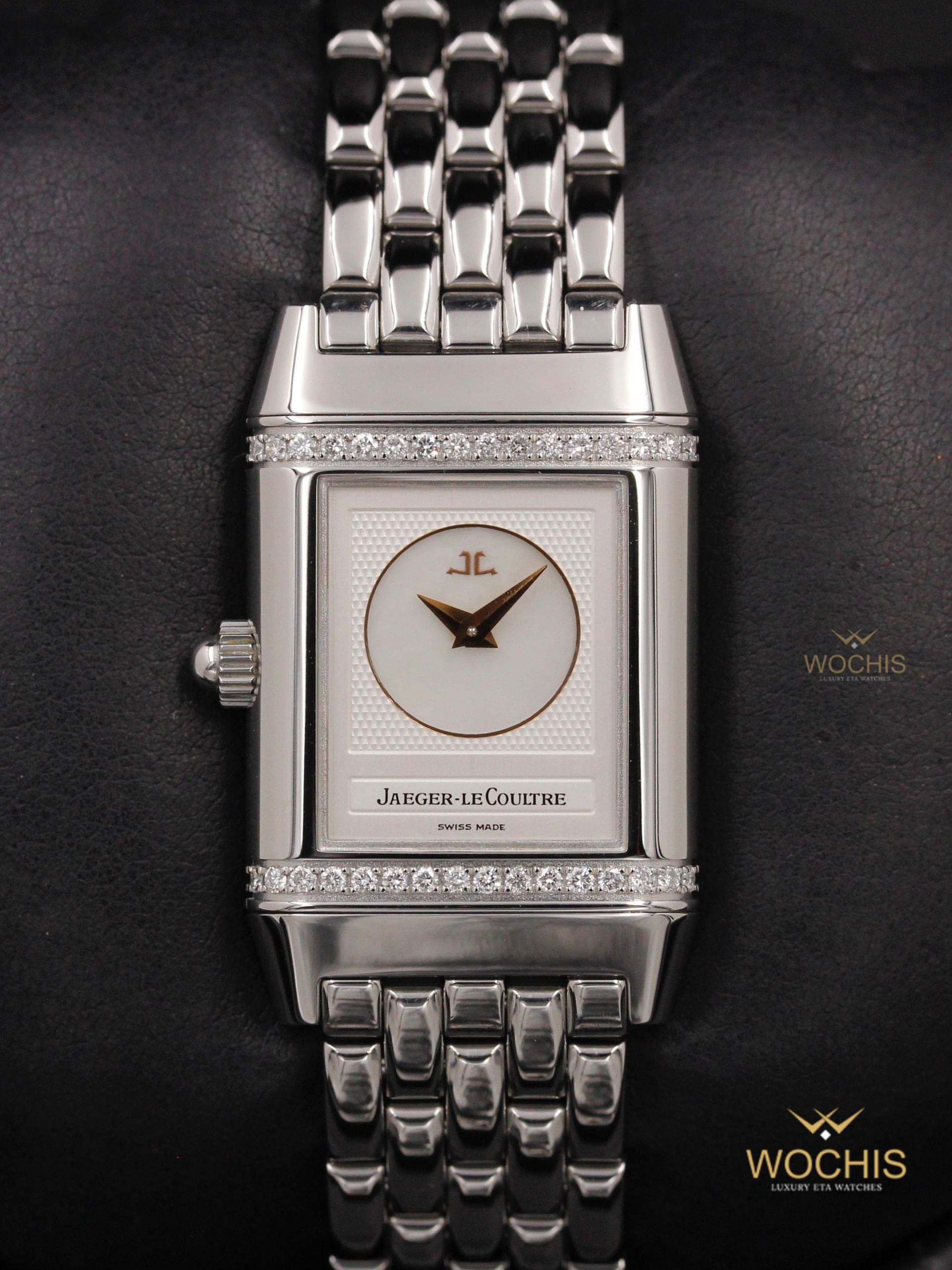 Jaeger Lecoultre Reverso Duetto 266.8.44-4800 (Stainless Steel W. Diamonds - 20 - Silver)