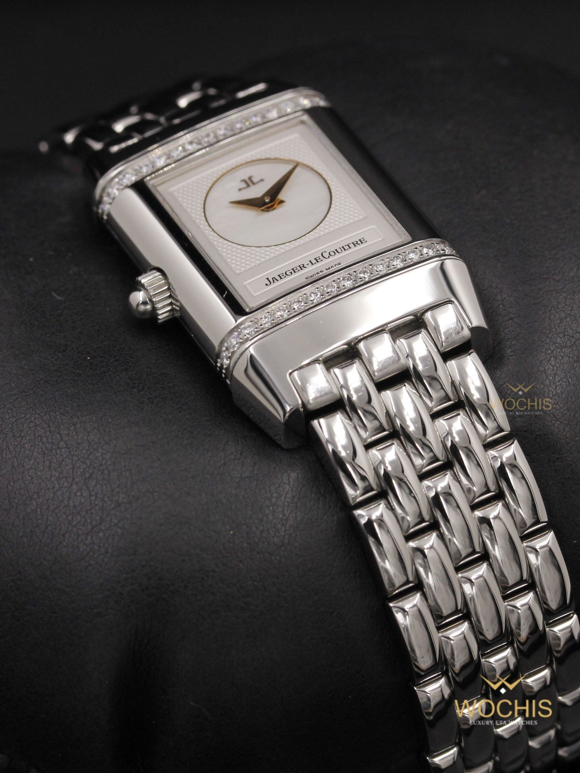 Jaeger Lecoultre Reverso Duetto 266.8.44-4800 (Stainless Steel W. Diamonds - 20 - Silver)