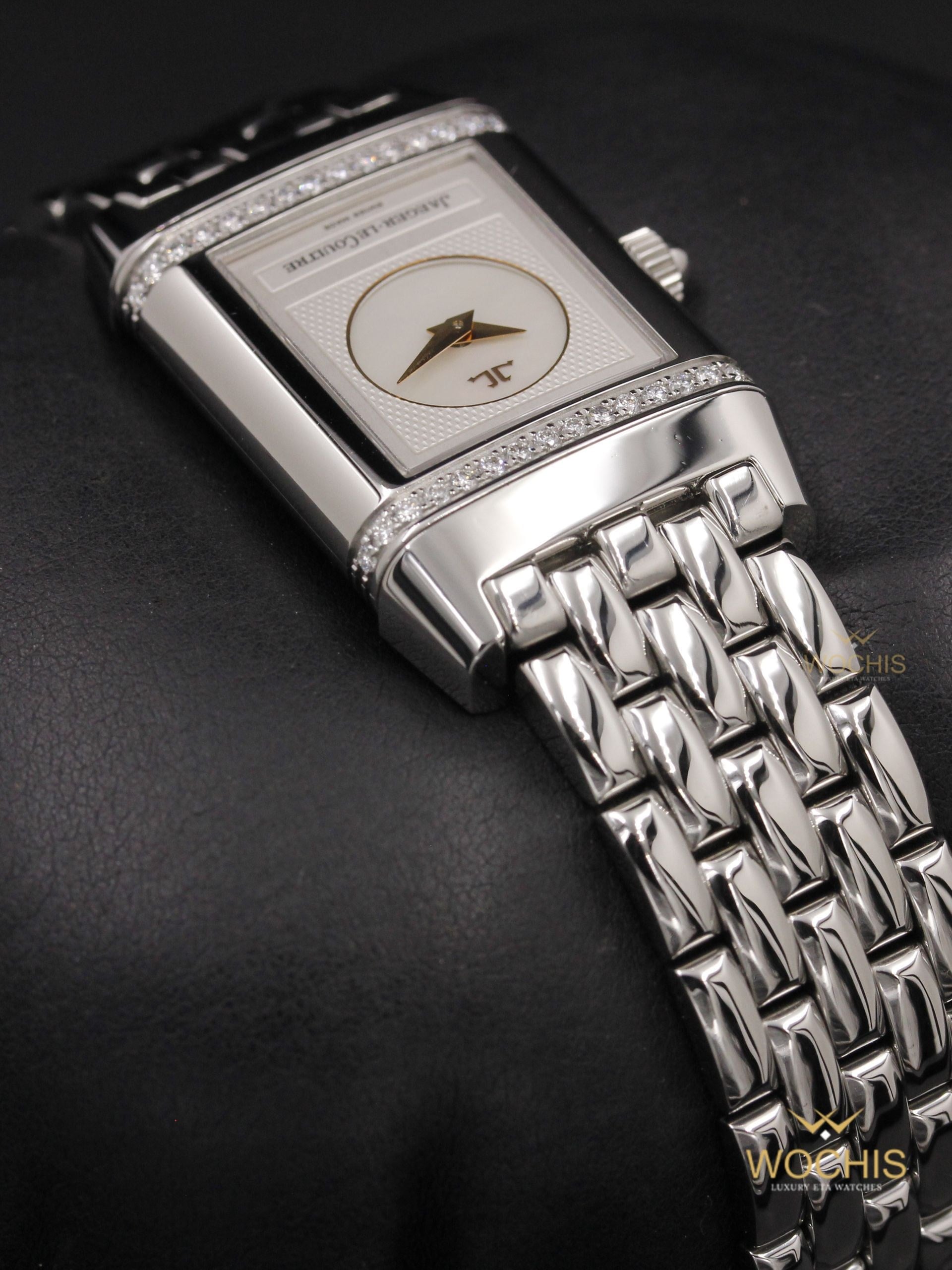 Jaeger Lecoultre Reverso Duetto 266.8.44-4800 (Stainless Steel W. Diamonds - 20 - Silver)