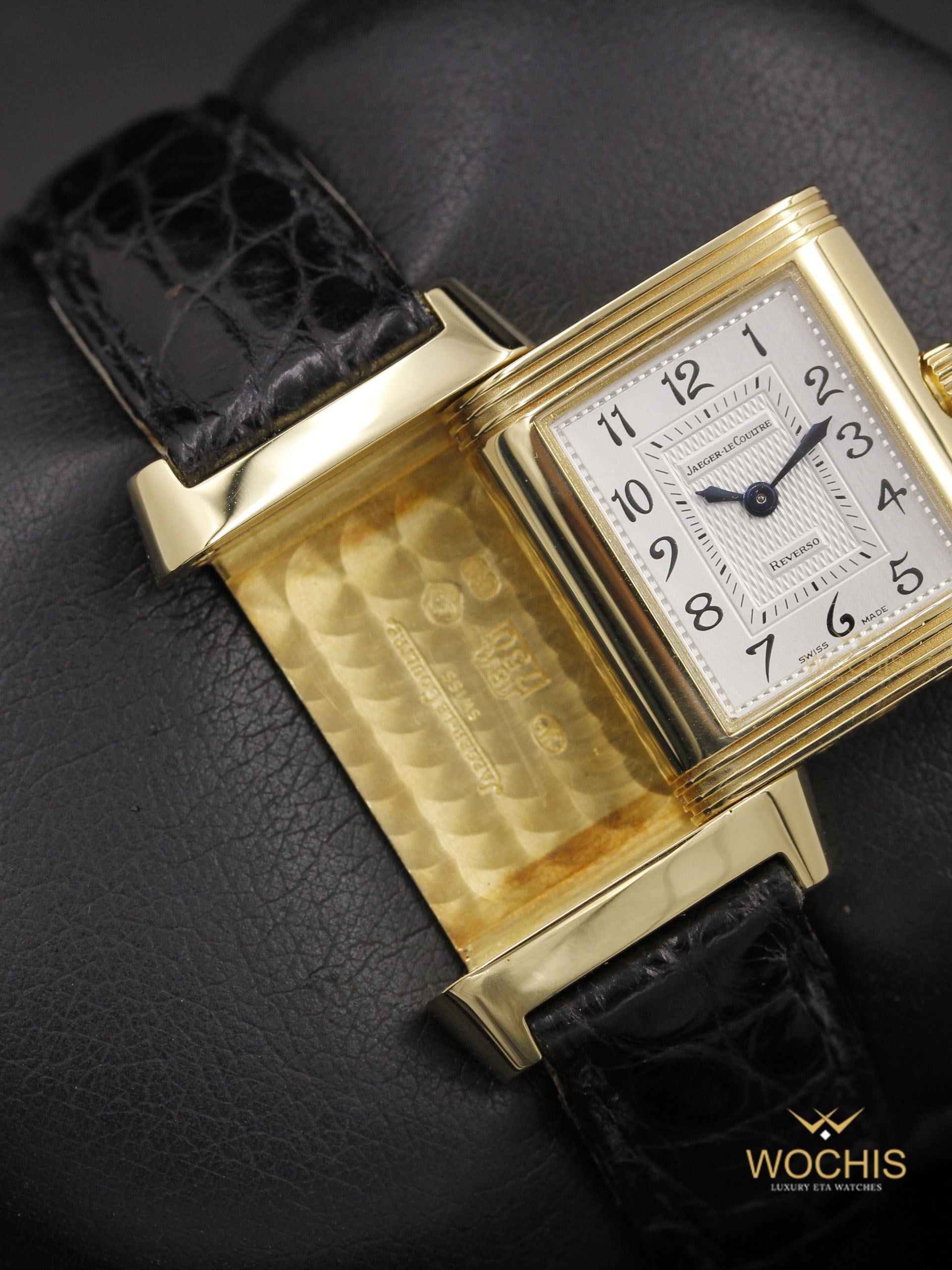 Jaeger Lecoultre Reverso Duetto Q2661410-2749 (Yellow Gold - 30 - White Mother of Pearl - Silver)