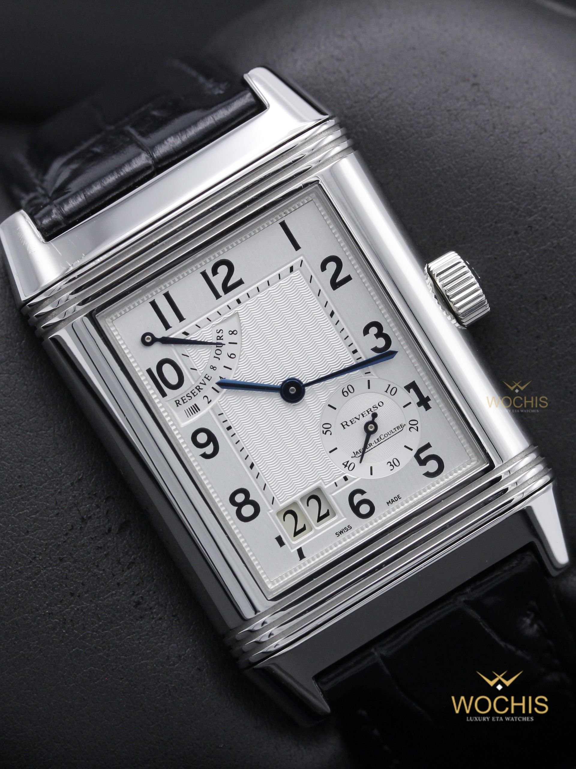 Jaeger LeCoultre Reverso Grand Date 240.8.15 or Q240815-7377 (Stainless Steel - 29 - Silver)