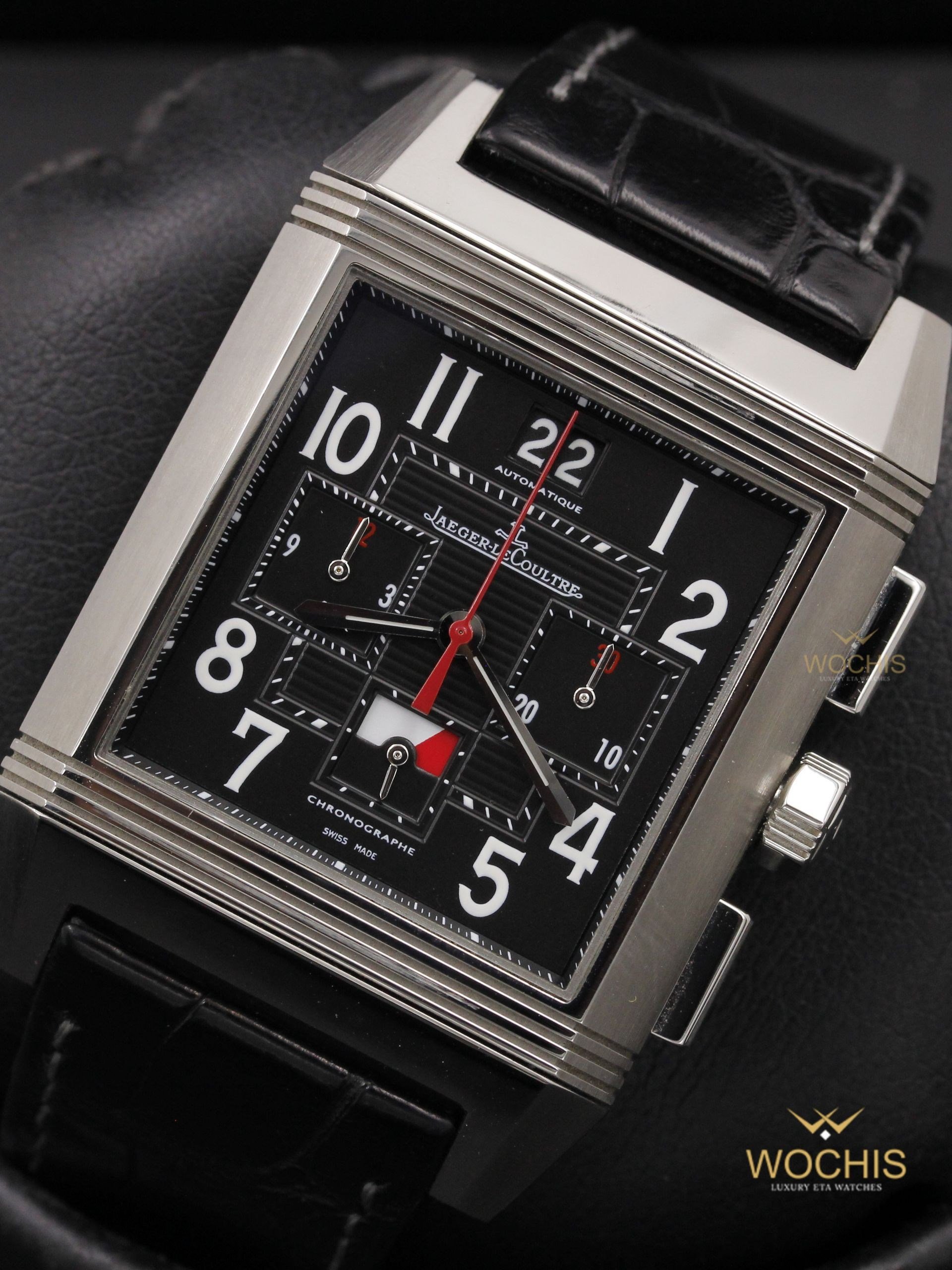 Jaeger Lecoultre Reverso Squadra World Time Chronograph Q702t470-3441 (Titanium - 42 - Black)
